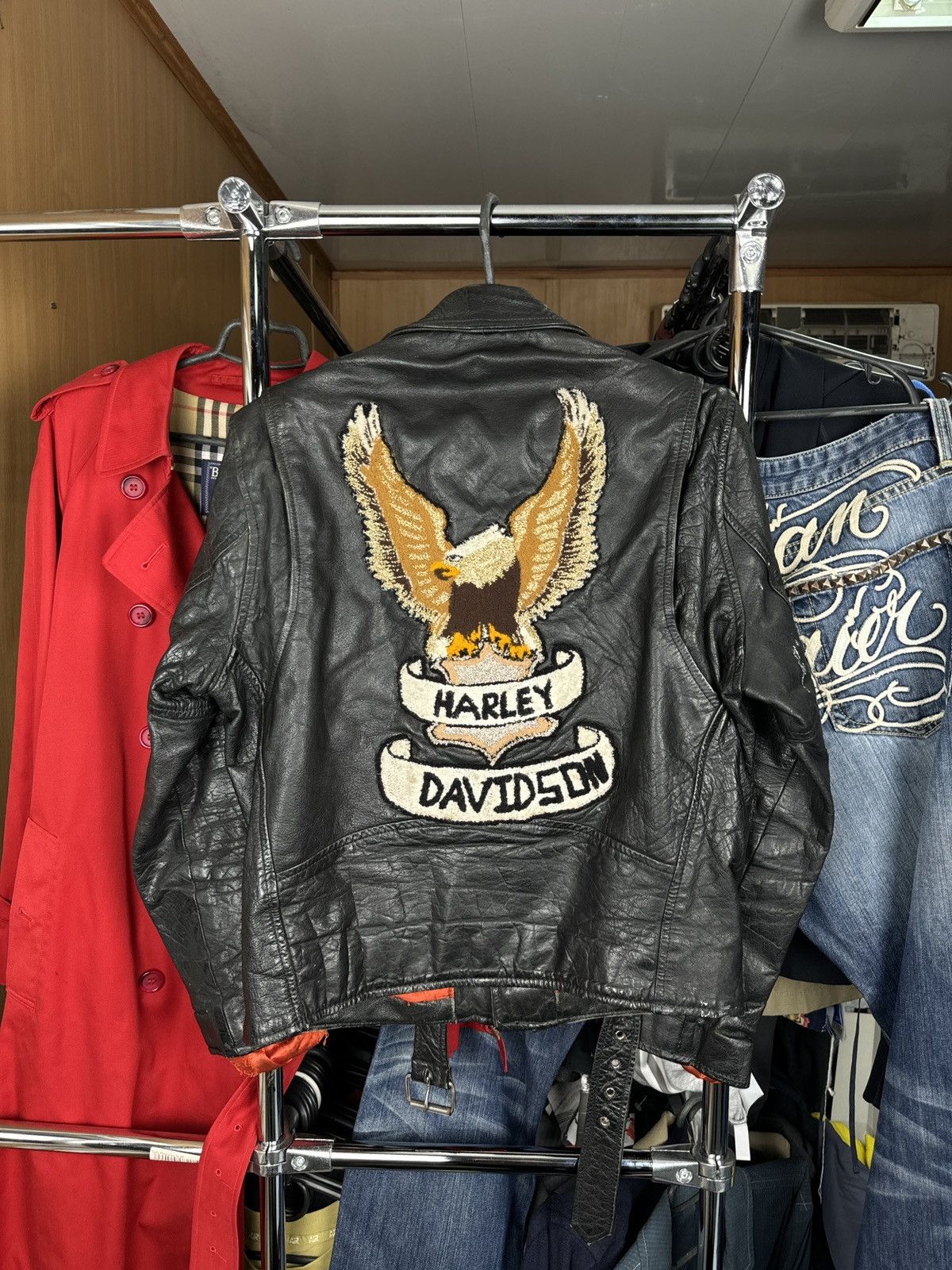 Harley Davidson Womens Harley Davidson Style Leather Jacket Racing rare Size XS / US 0-2 / IT 36-38 - 1 Thumbnail