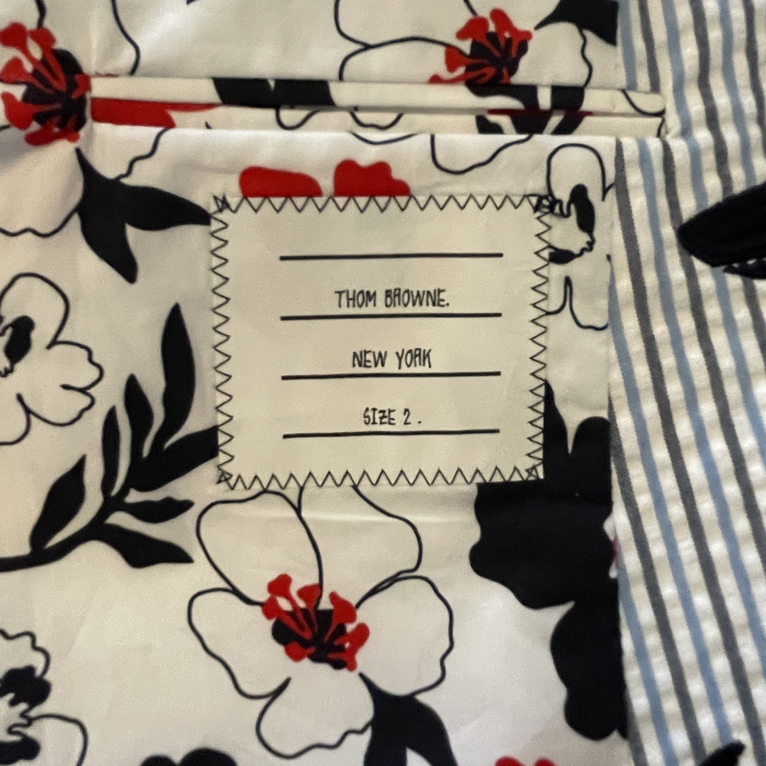 Thom Browne Thom Browne Seersucker Blazer with embroidered Sharks (NWT) Size 38R - 9 Thumbnail