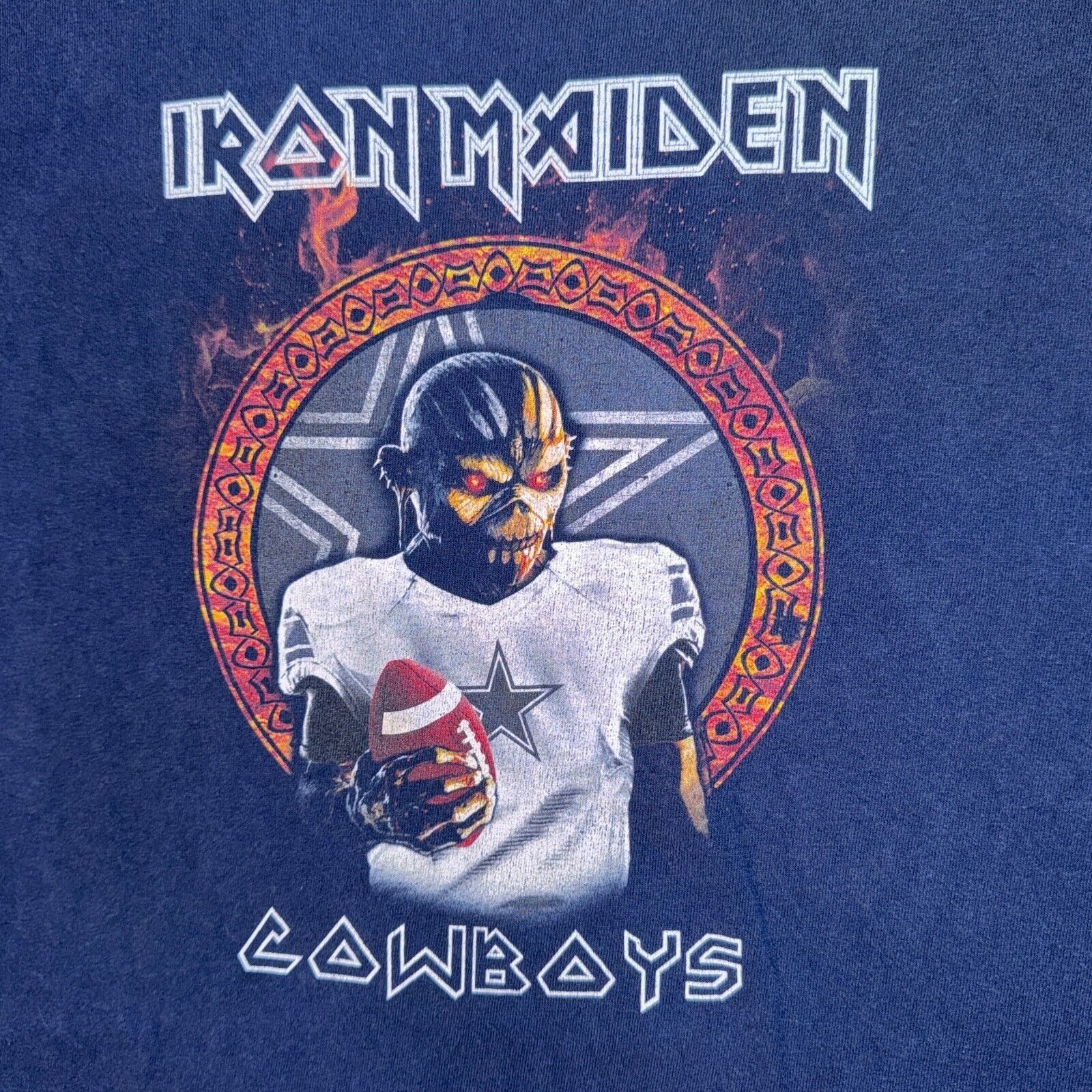 Iron Maiden Iron Maiden Heavy Metal Band Dallas Cowboys Tshirt - XL Size US XL / EU 56 / 4 - 2 Thumbnail