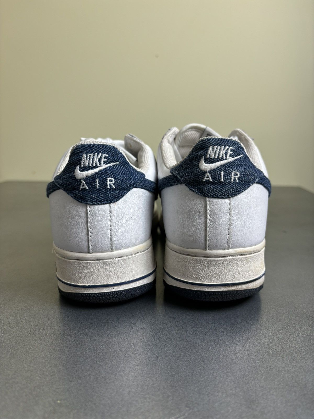 Nike × Vintage 2002 Nike Air Force 1 Denim 2000s Vintage AF1 Jeans White 10 Size US 10.5 / EU 43-44 - 8 Thumbnail