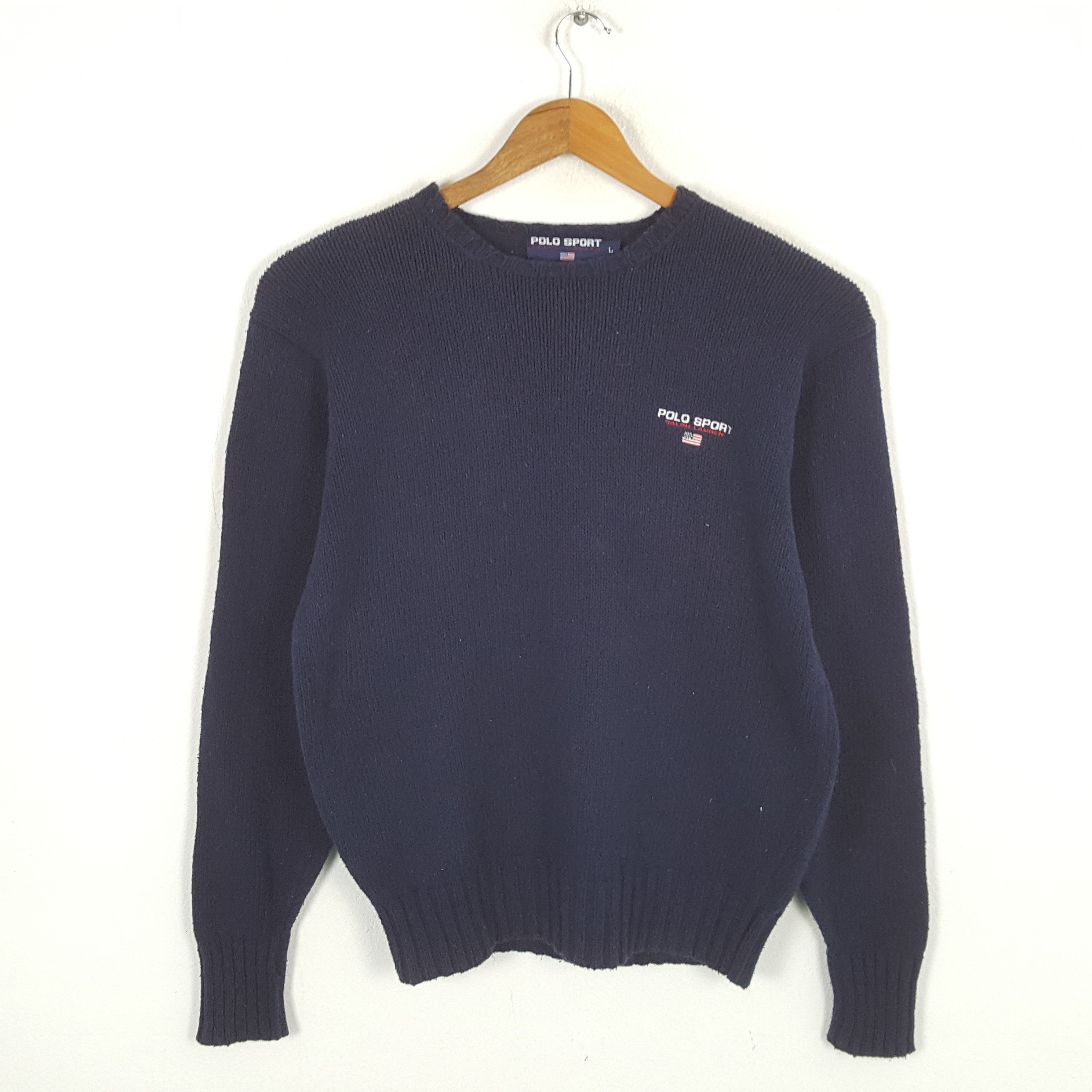 Polo Ralph Lauren × Vintage Vintage POLO SPORT by RALPH LAUREN Knitwear Sweatshirt Size US L / EU 52-54 / 3 - 1 Thumbnail