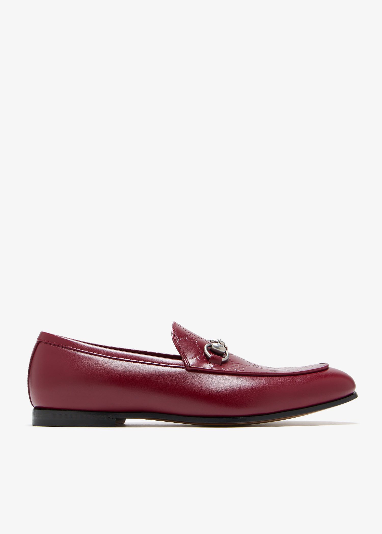 o1loc1c0625 Horsebit Loafers in Red
