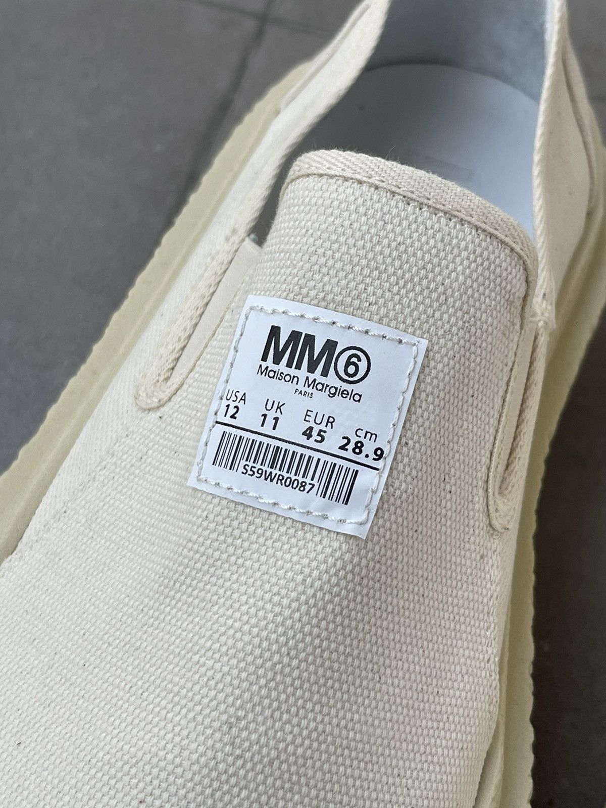 Maison Margiela !DS! SS23 Maison Margiela Logo Beige Slip Ons Size US 12 / EU 45 - 17 Thumbnail