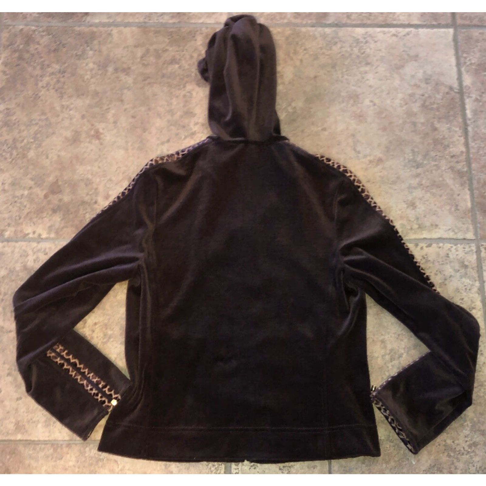 St. John VINTAGE St. John Sport Womens Hoodie Full-Zip Velour S Gray Activewear Sports Size S / US 4 / IT 40 - 4 Thumbnail
