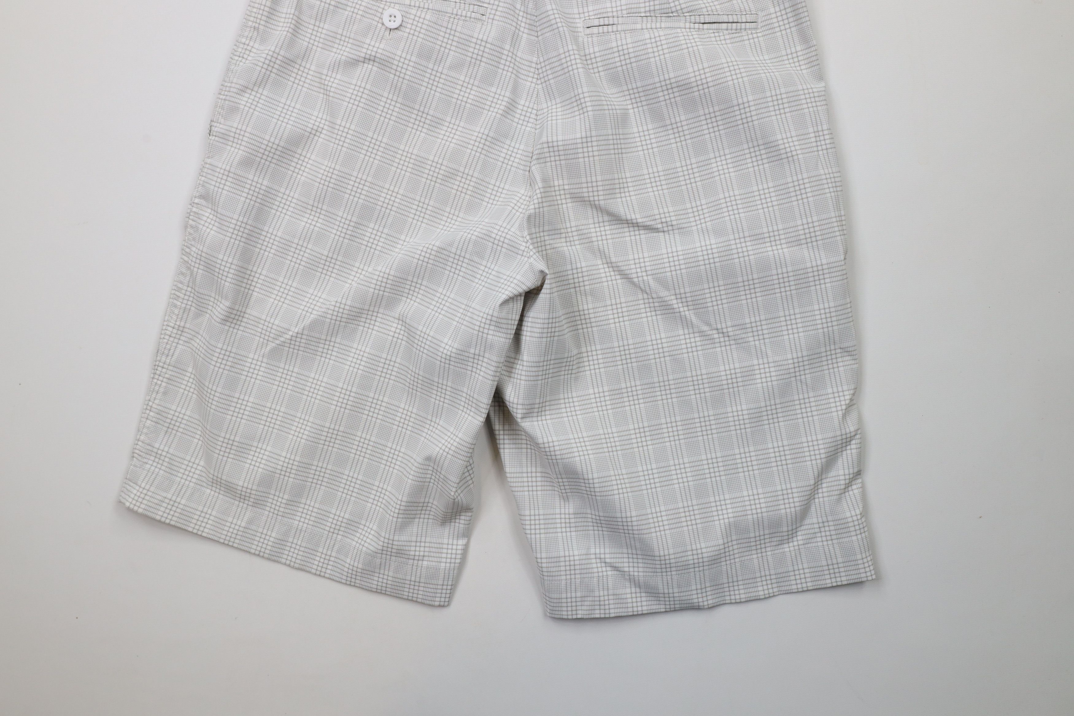 Nike × Vintage Nike Golf Dri-Fit Stretch Golfing Chino Shorts Gray Plaid Size US 30 / EU 46 - 12 Thumbnail