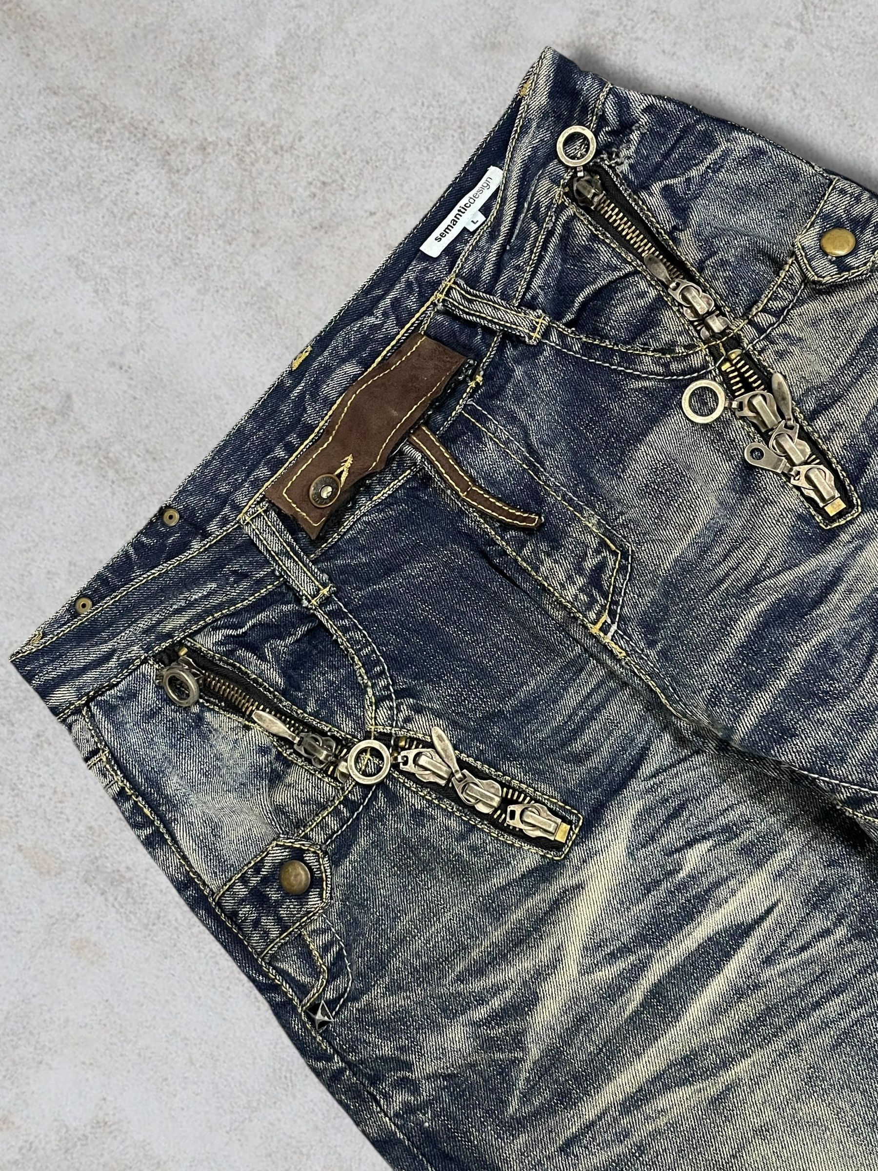 semanticdesign Semanticdesign Crazy Zip Bondage Style Bootcut Ripped Jeans Size US 32 / EU 48 - 3 Thumbnail