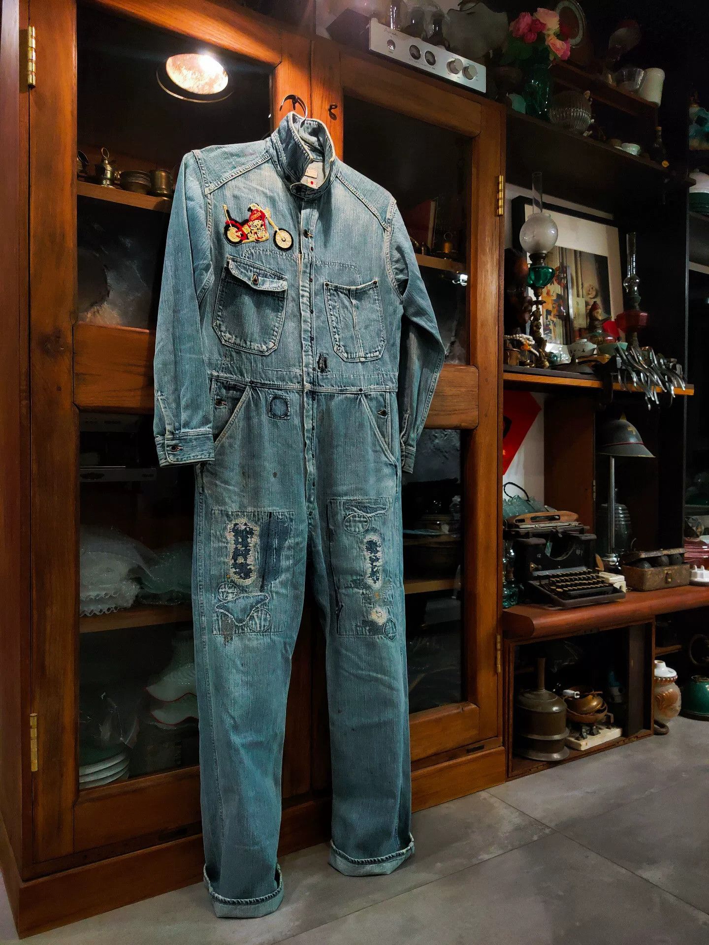 Kapital Kapital Japanese Indigo Denim Biker Jumpsuit Size US 28 / EU 44 - 1 Thumbnail