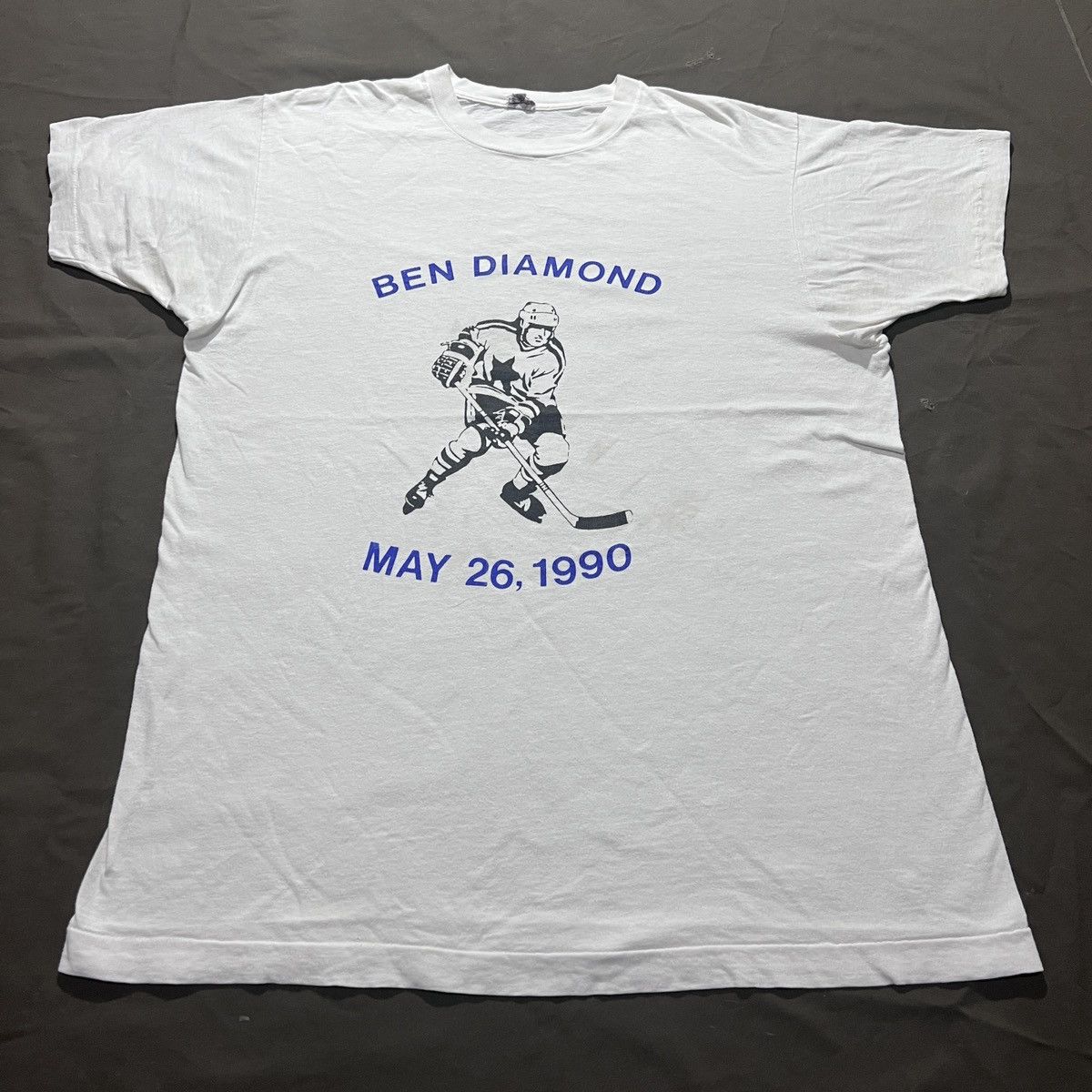 NHL Vintage 90s NHL Hockey BEN DIAMOND Promo Tee Size US XL / EU 56 / 4 - 2 Thumbnail