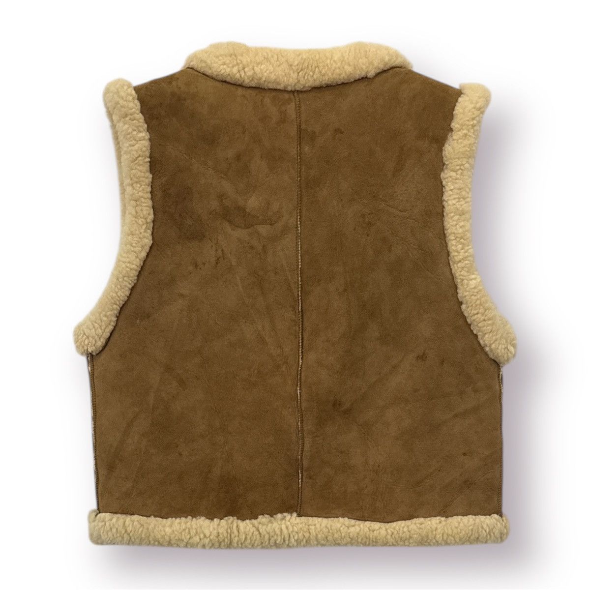 Leather 🔥 Vintage Japan Leather Sheepskin winter Vest - 40 Size S / US 4 / IT 40 - 10 Thumbnail