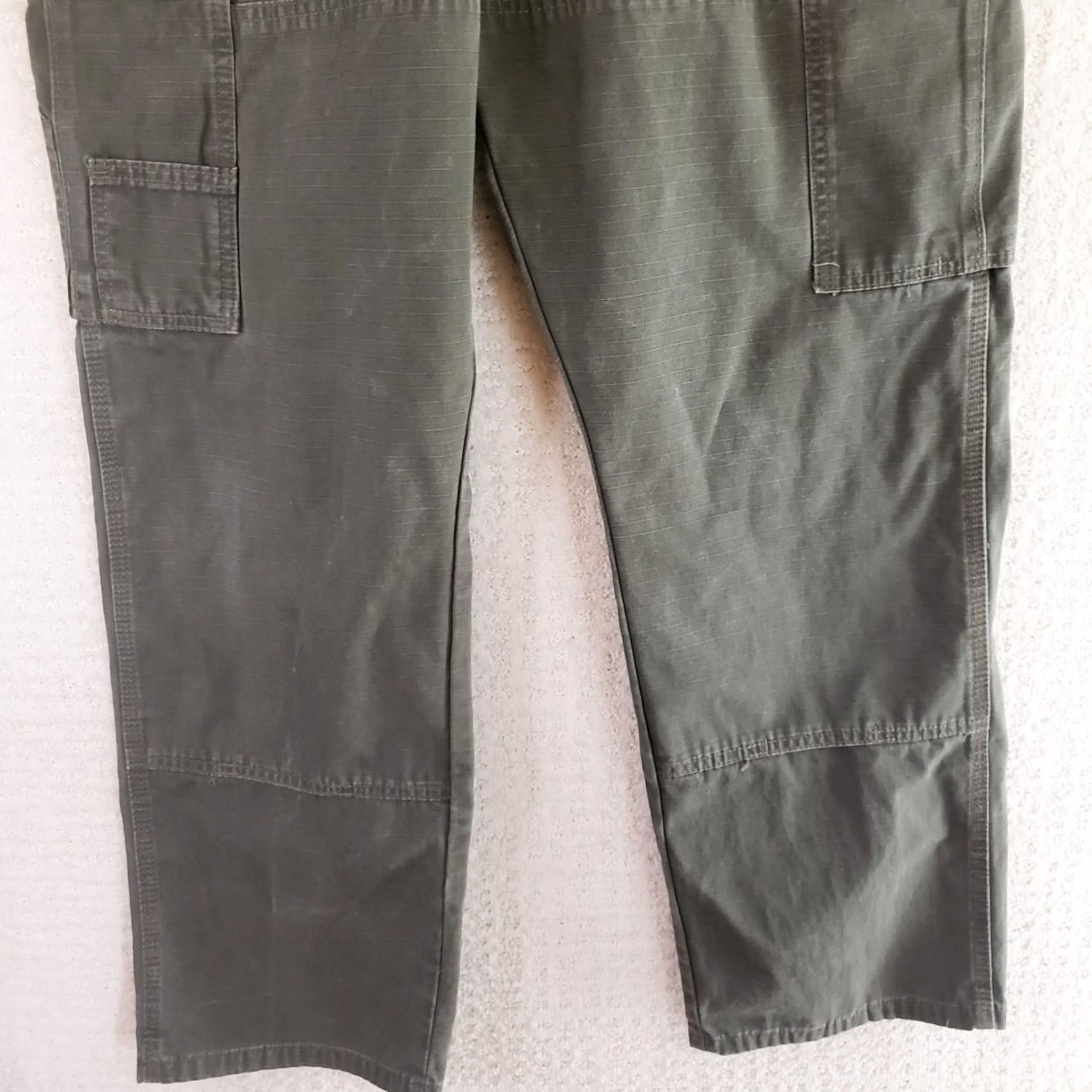 Wrangler Wrangler RIGGS Workwear Mens Brown Carpenter Pants 35X30 Green Ripstop Size US 35 - 3 Thumbnail