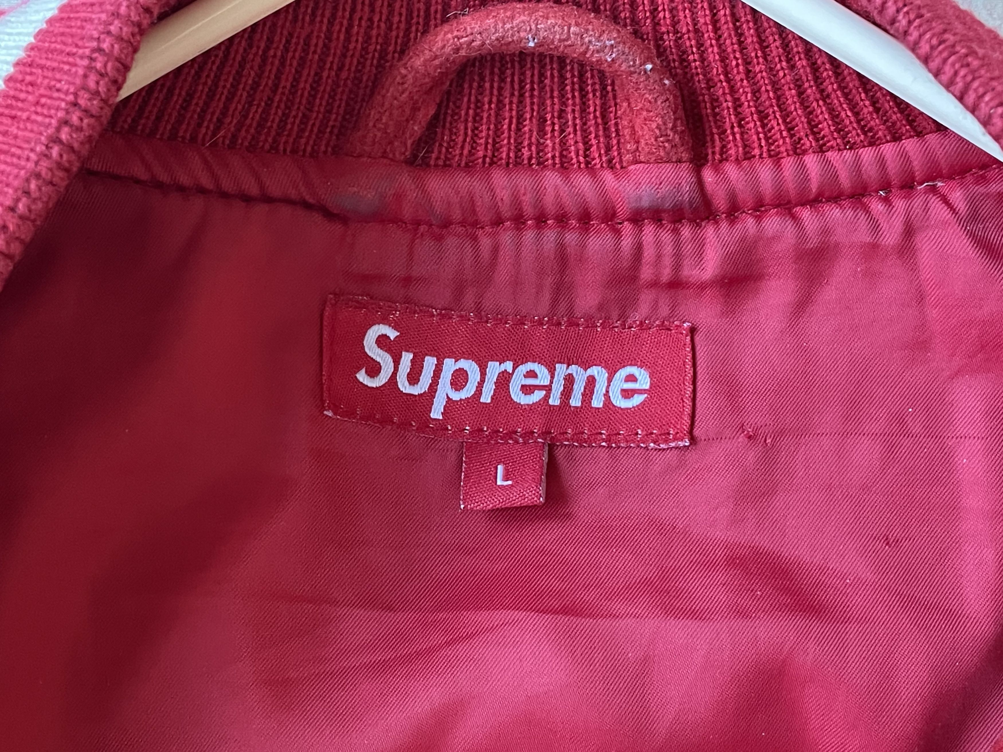 Playboy × Supreme × Travis Scott Supreme x Playboy Varsity Jacket (SIGNED BY TRAVIS SCOTT) Size US L / EU 52-54 / 3 - 11 Thumbnail