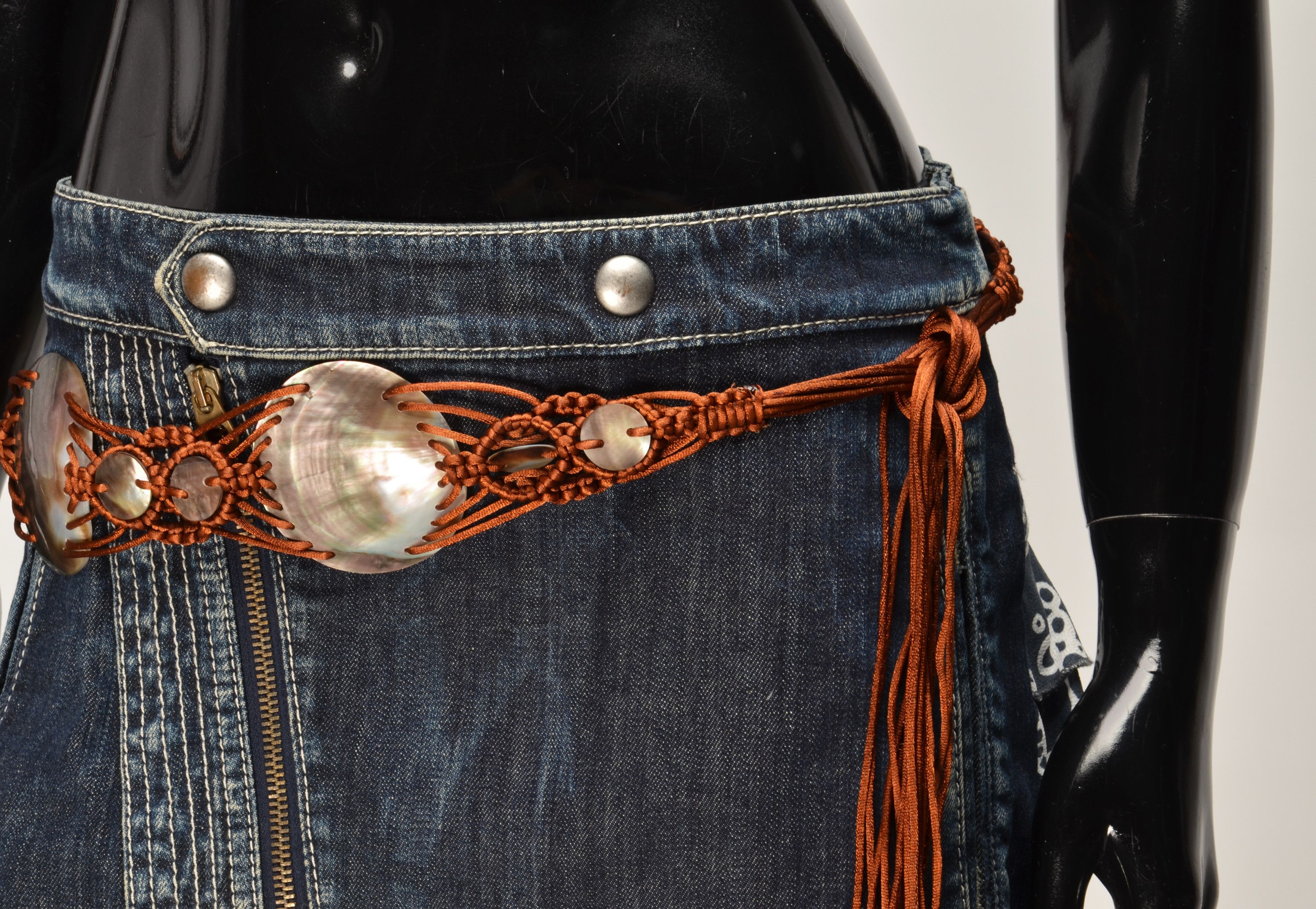 Vintage Vintage Y2K Shell Crochet Boho Statement Waist Belt Size ONE SIZE - 2 Thumbnail