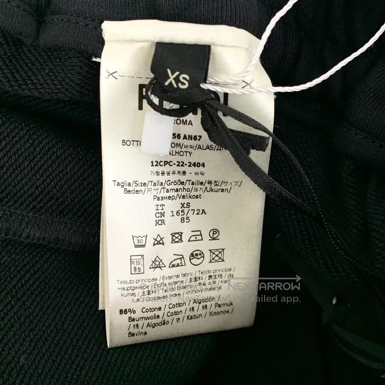 Fendi Fendi size XS 23 model black logo letter combination cotton Size 26" / US 2 / IT 38 - 6 Thumbnail