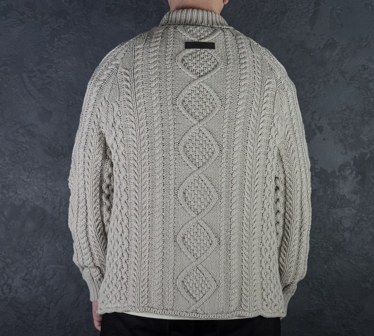 Fear of God FEAR OF GOD ESSENTIALS Oversized Cable Knit Cotton Sweater Size US S / EU 44-46 / 1 - 3 Thumbnail