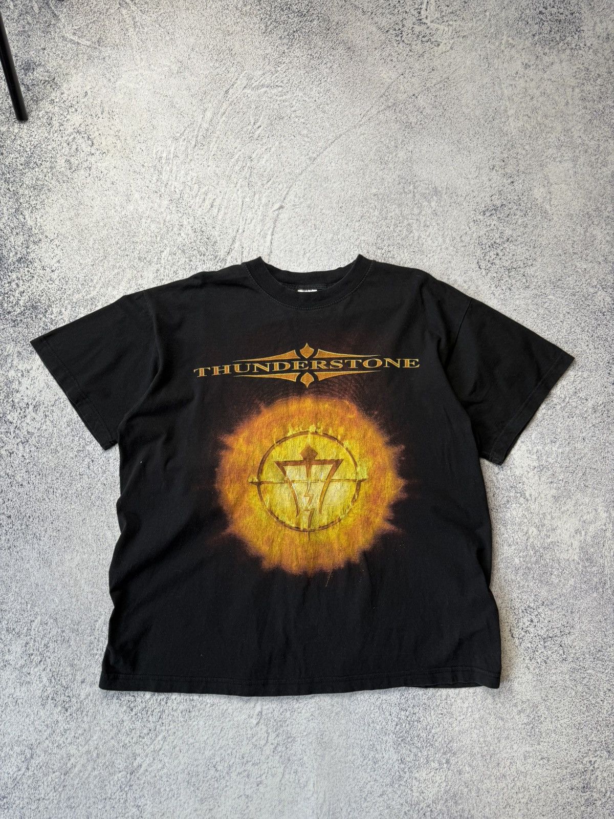 Band Tees Vintage 90s Thunderstone Band T Shirt Rock Heavy Metal Size US M / EU 48-50 / 2 - 1 Thumbnail