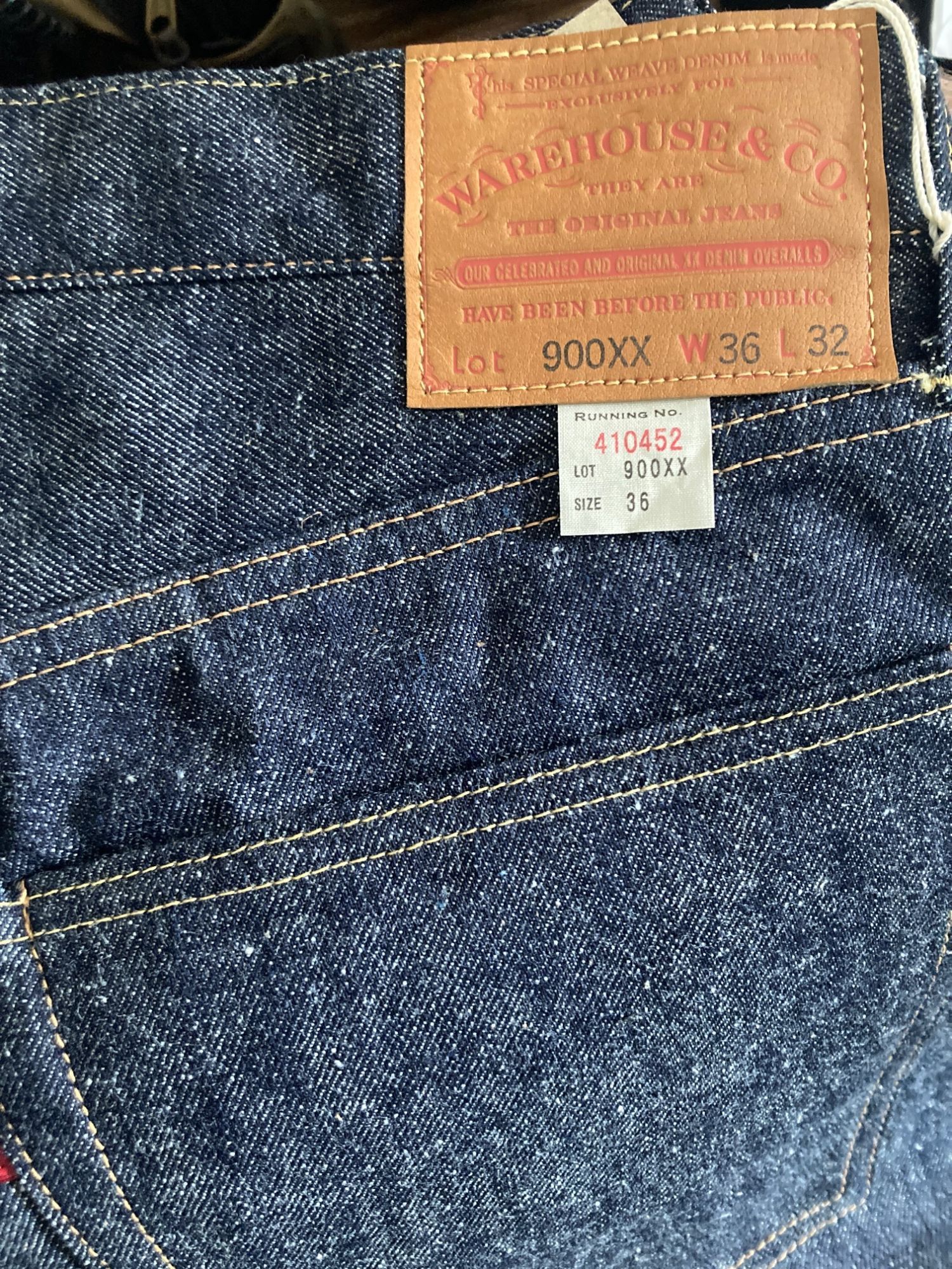 image of Warehouse Lot 900Xx W36/32 Non-Wash NWT in Indigo Blue, Men's