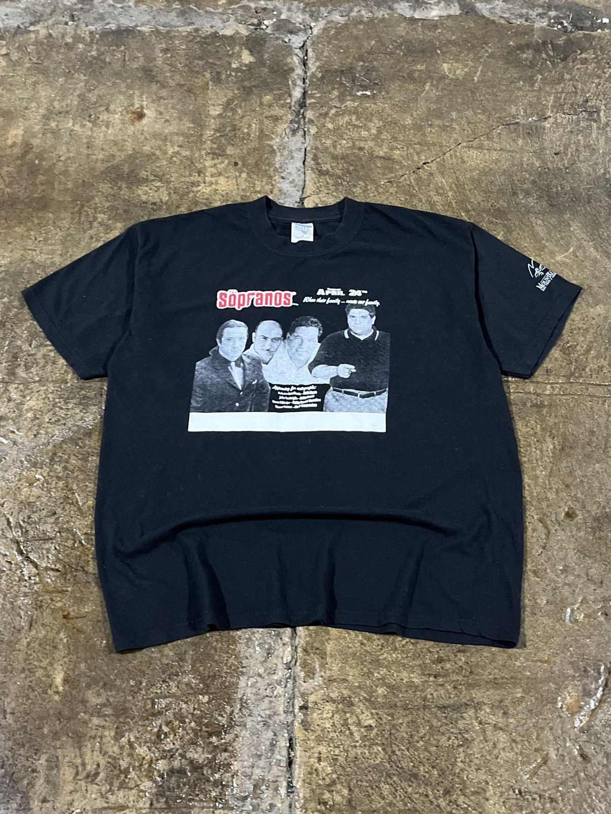 Vintage 2000s The Sopranos Live Super Rare TV Tee Shirt