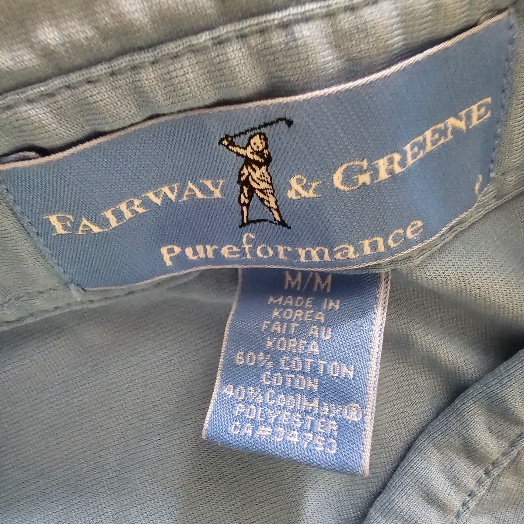 Vintage Fairway & Greene Polo Shirt Womens Medium Blue Short Sleeve Stretch Casual Golf Mens Size M / US 6-8 / IT 42-44 - 3 Thumbnail