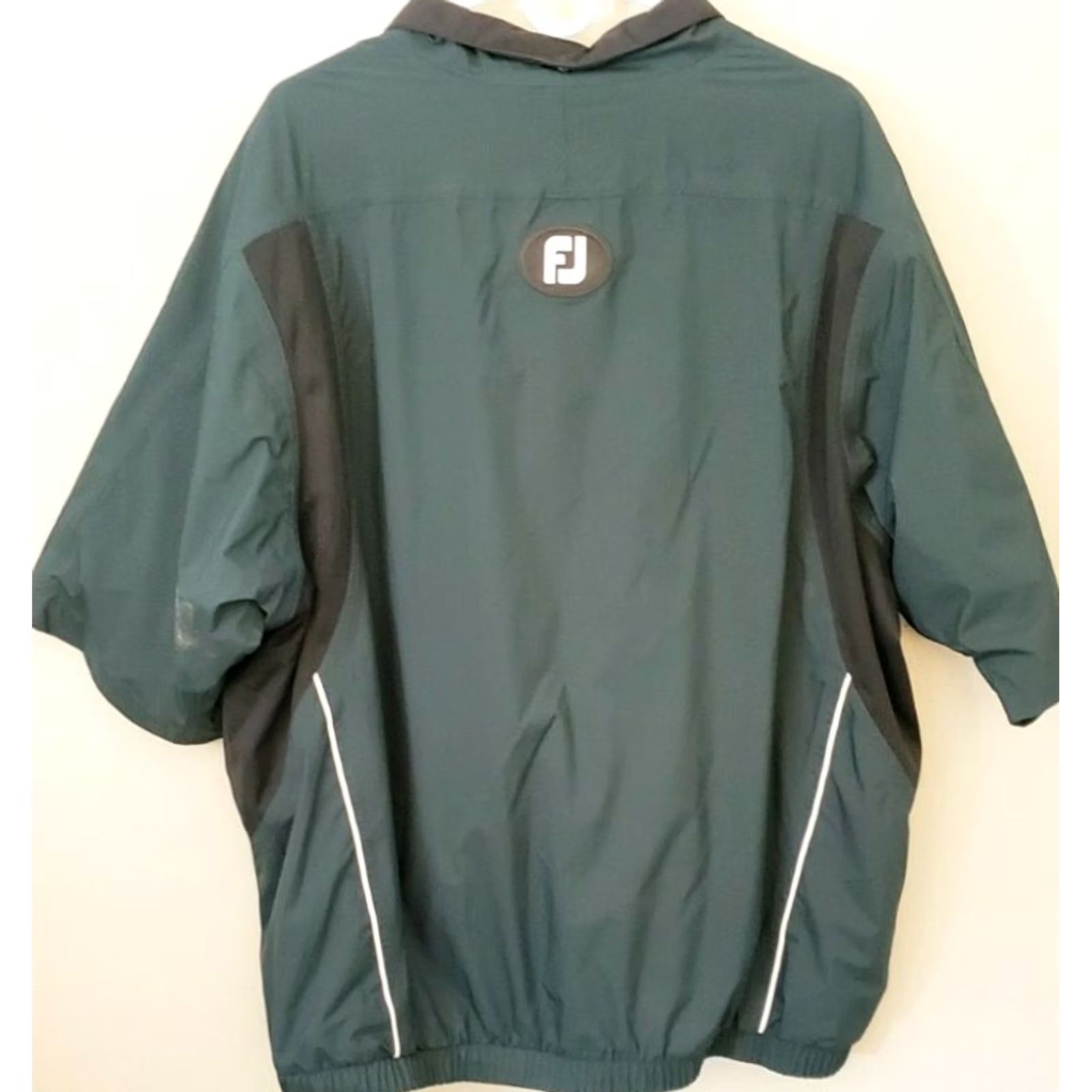 Footjoy FootJoy DryJoy Men's XL Golf Jacket Green Black s/sleeve Pullover Rain Jacket Size US XL / EU 56 / 4 - 2 Thumbnail