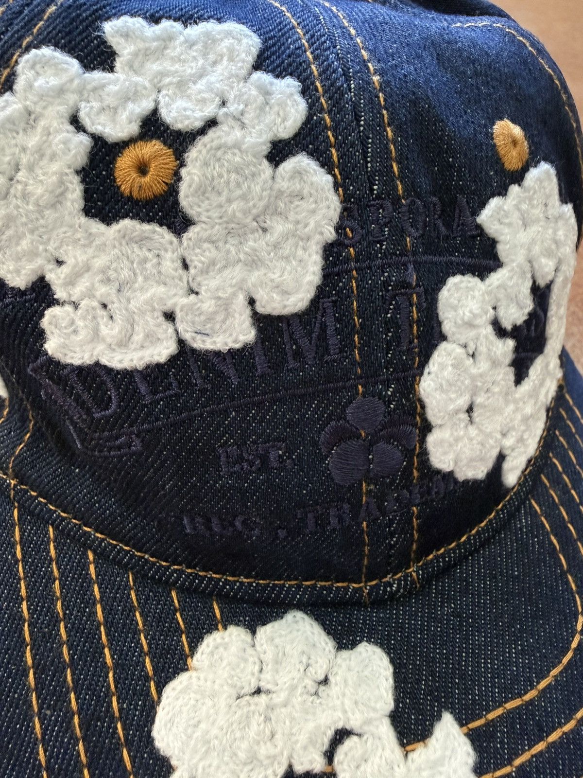 DENIM TEARS Denim Tears Denim Wreath Hat Washed Indigo Size ONE SIZE - 2 Thumbnail