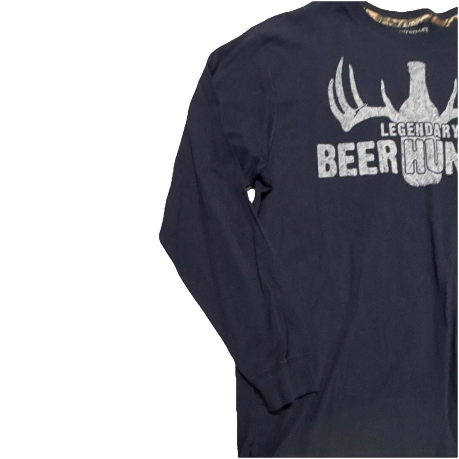 Other Legendary Whitetails Beer Hunter Navy Long Sleeve Size L Size ONE SIZE - 3 Thumbnail