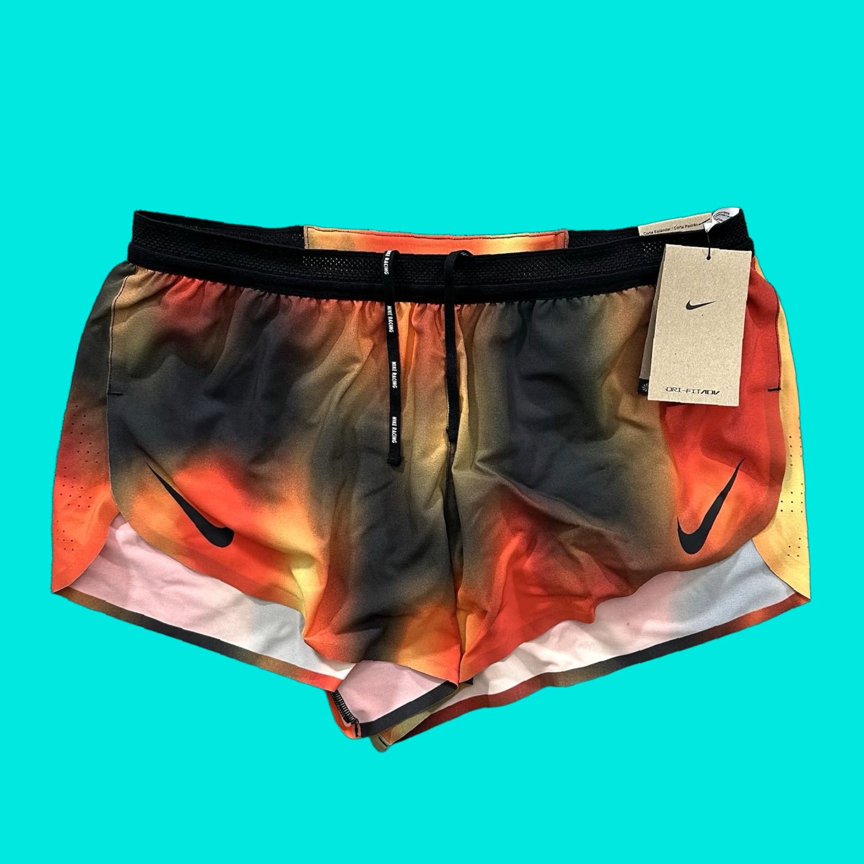 Nike Nike Aeroswift Elite ADV 2” Running Shorts Mens M Orange Lined Athletic Short Size US 31 - 1 Thumbnail