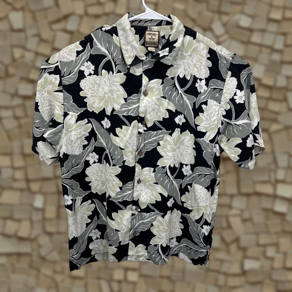 Tommy Bahama Tommy Bahama Floral Silk Button-Down Camp Shirt Mens Large Multicolor Hawaiian Beach Size US L / EU 52-54 / 3 - 1 Thumbnail
