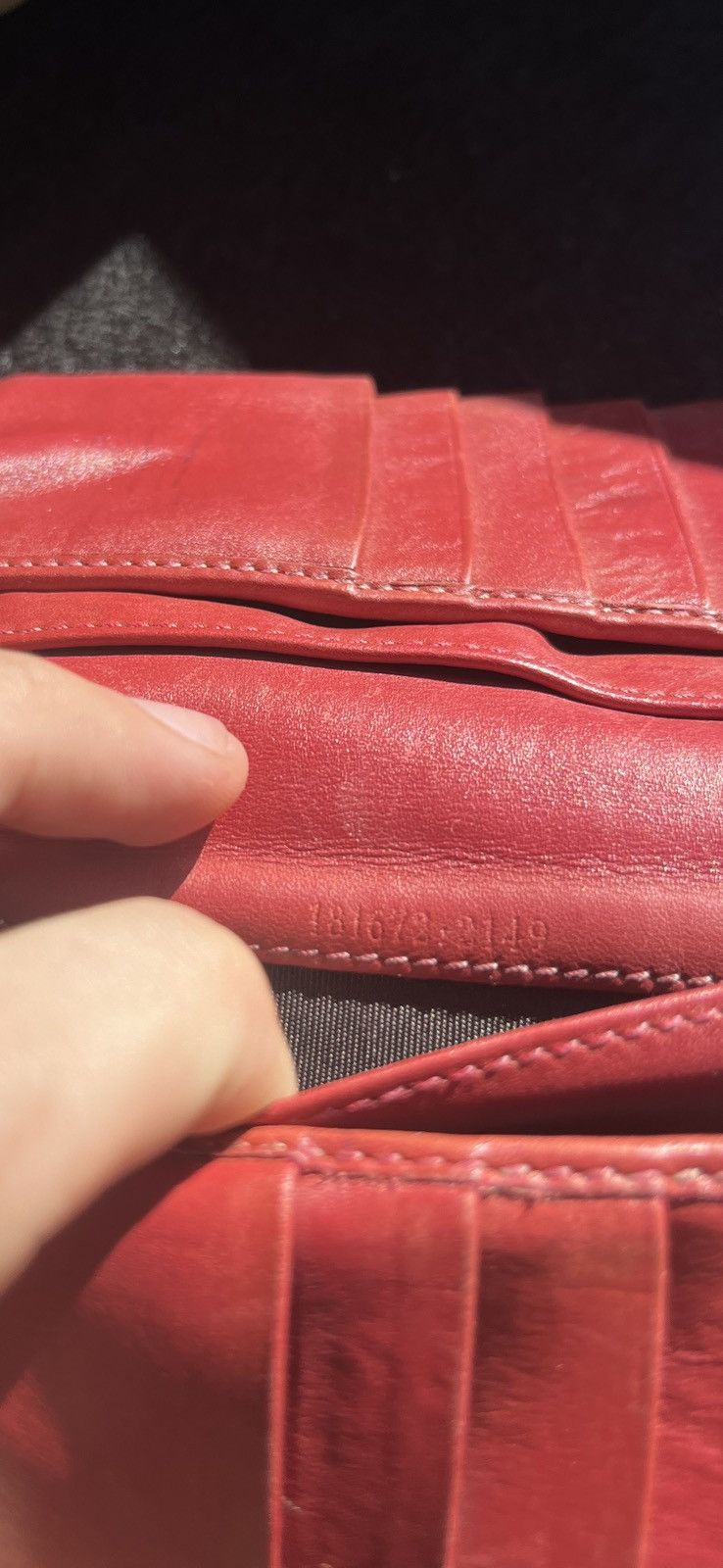 Gucci × Vintage Vintage long monogrammed and leather sherry stripe wallet Size ONE SIZE - 23 Thumbnail