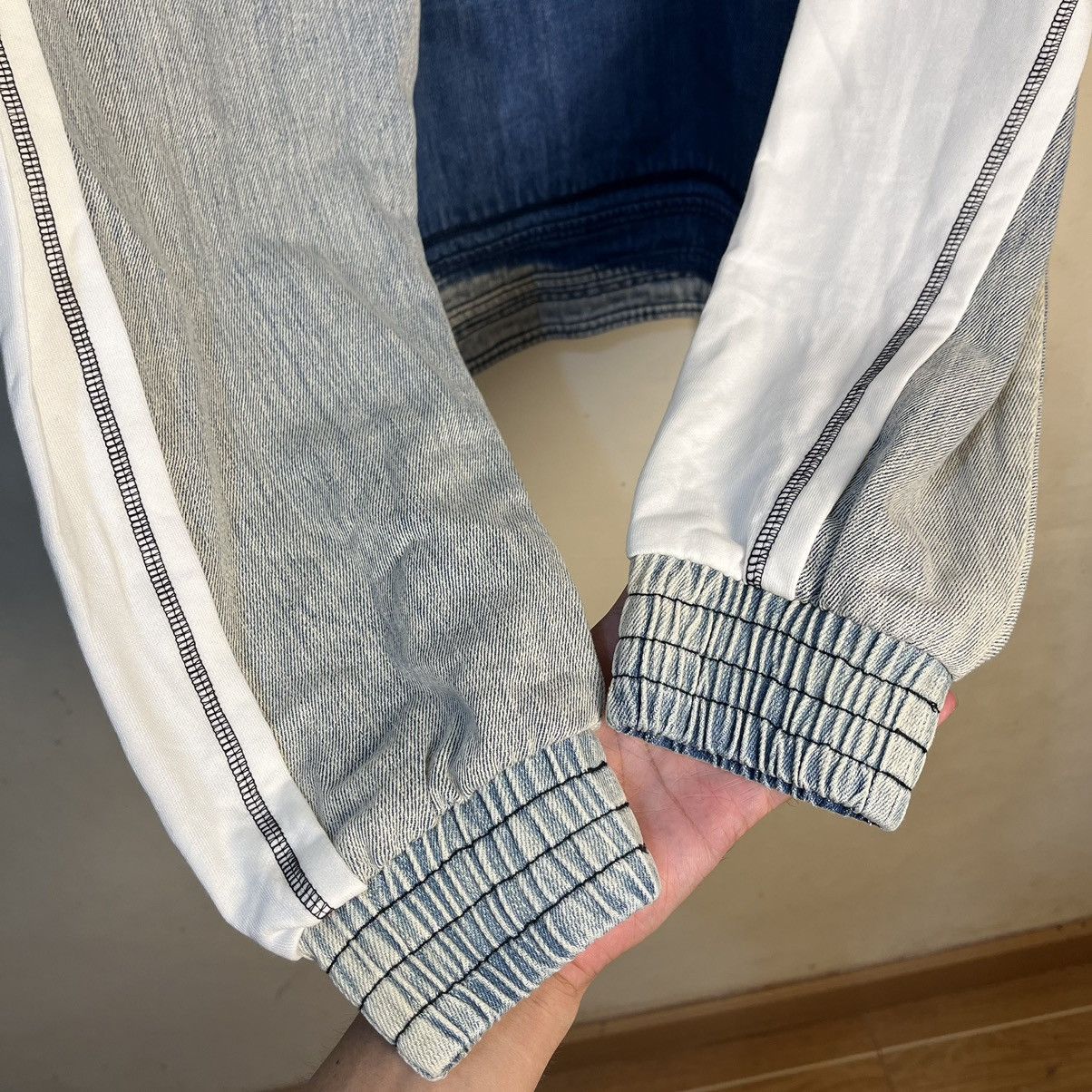 Other Indice Studio SS19 Deconstructed Washed Blue & Ivry Half Zip Size US M / EU 48-50 / 2 - 5 Thumbnail