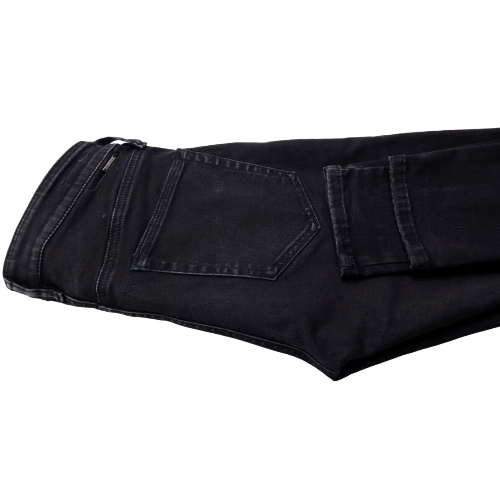 Diesel DIESEL Slandy Super Slim-Skinny 0860S Stretch Jeans Women's W27/L34 Ankle Regular Waist Black Denim Jeans Women Slim-Skinny 27W34L Size 27" / US 4 / IT 40 - 5 Thumbnail