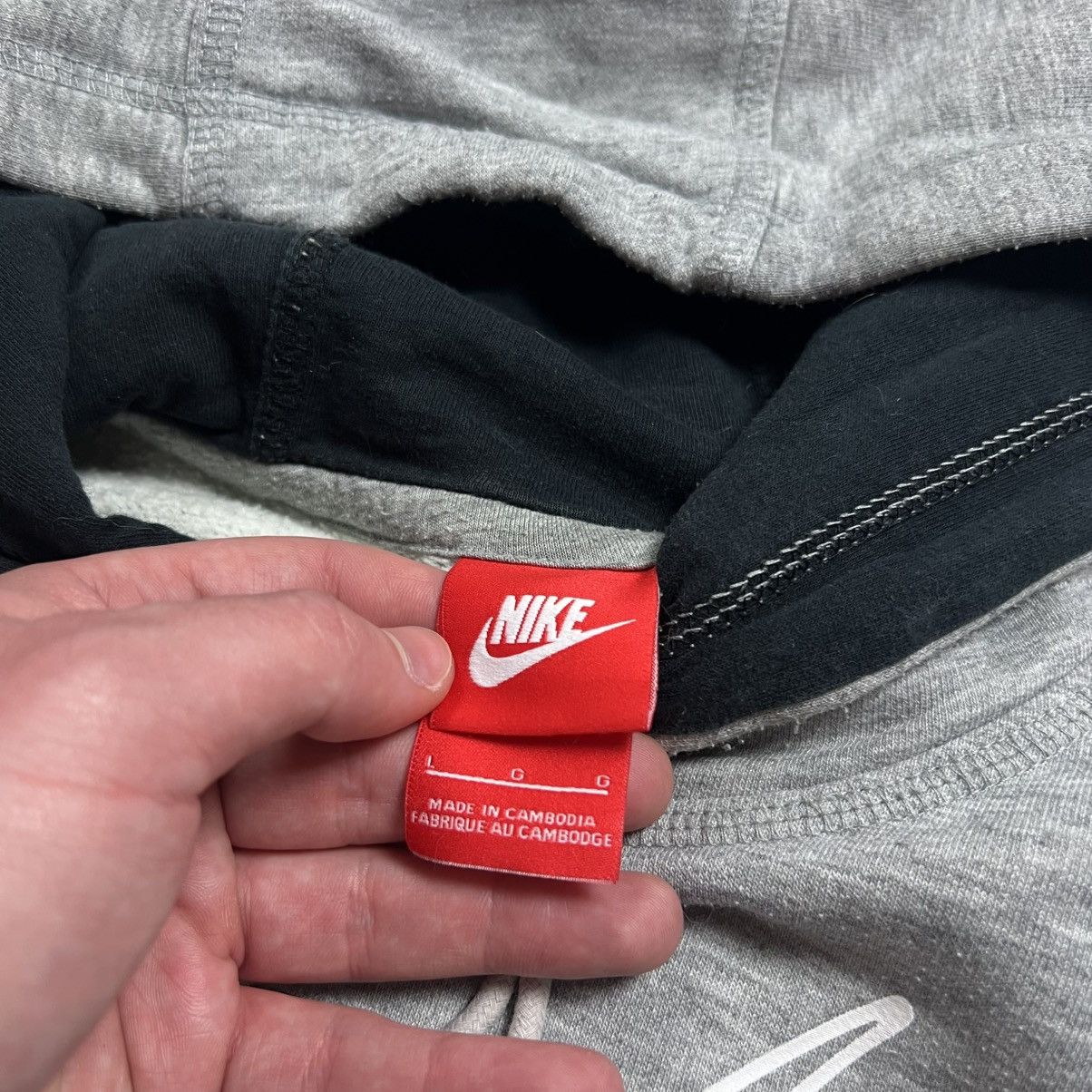 Nike 00s NIKE AIR BIG LOGO VINTAGE OVERSIZED PULLOVER HOODIE Size US L / EU 52-54 / 3 - 7 Thumbnail