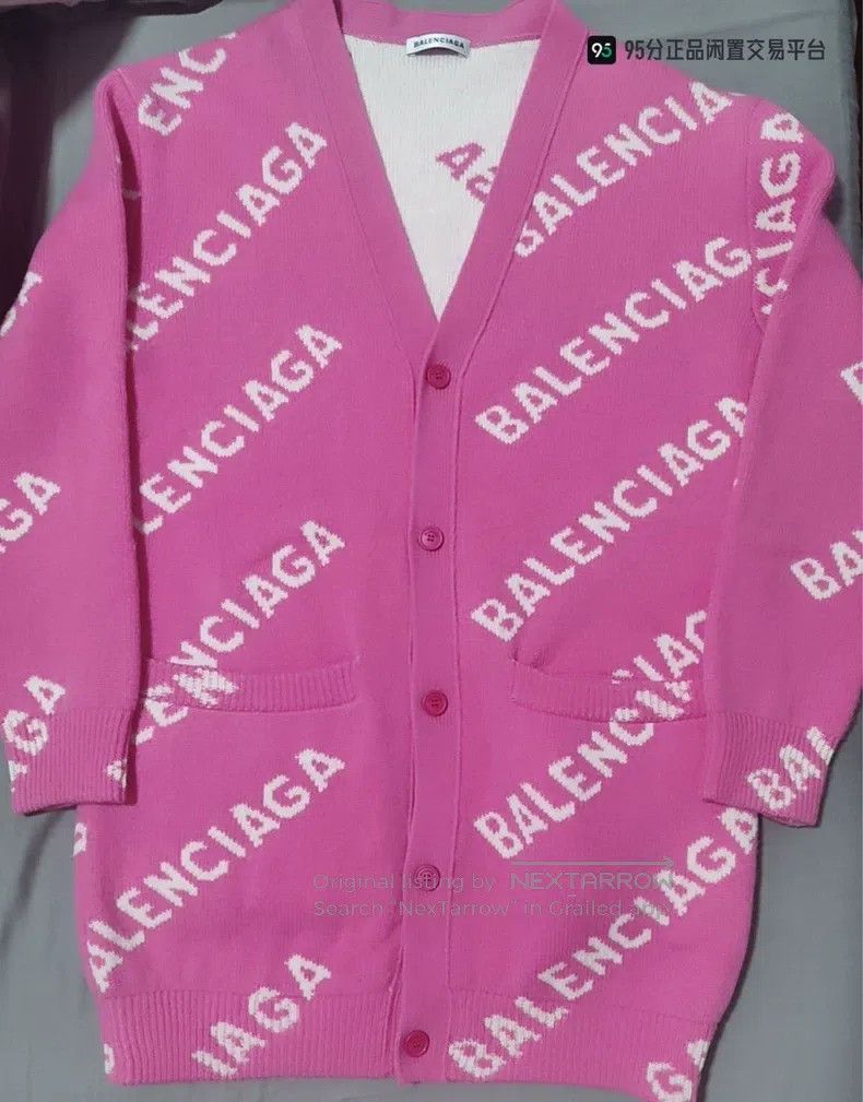 Balenciaga Balenciaga Full Print Wool Cardigan Size US XS / EU 42 / 0 - 1 Thumbnail