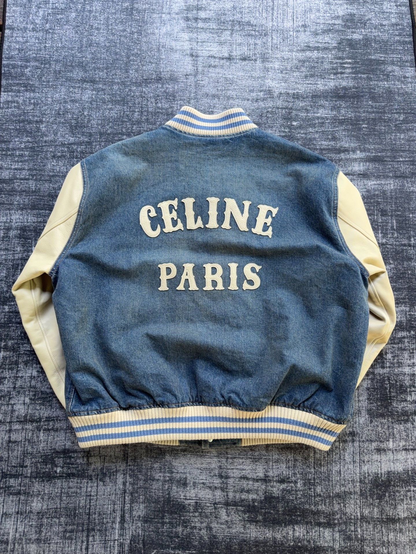 Celine CELINE Washed Denim Triomphe Quilted Jacket Size US M / EU 48-50 / 2 - 2 Thumbnail