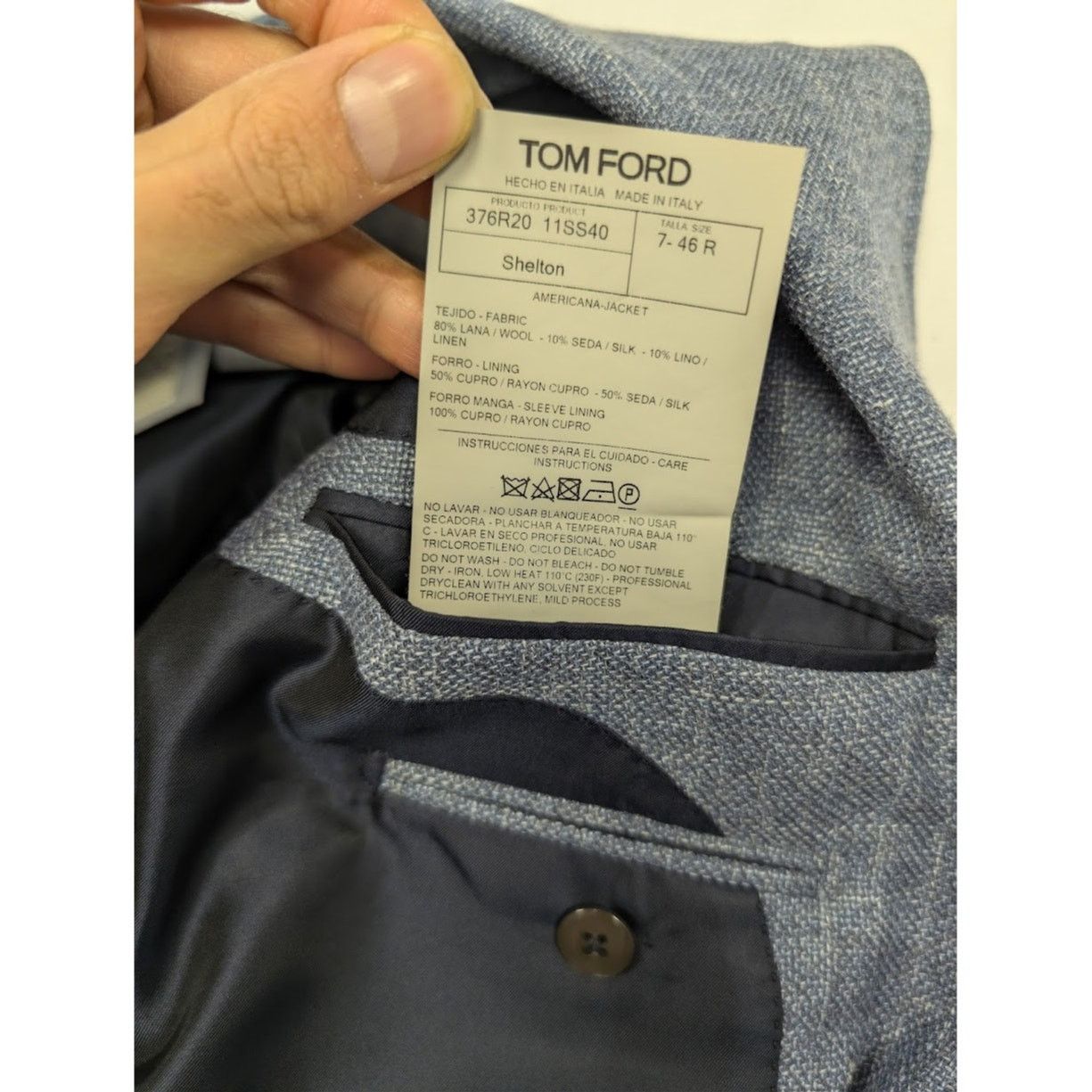Tom Ford o1rshd1 Blazer Jacket in Blue Size US S / EU 44-46 / 1 - 20 Thumbnail