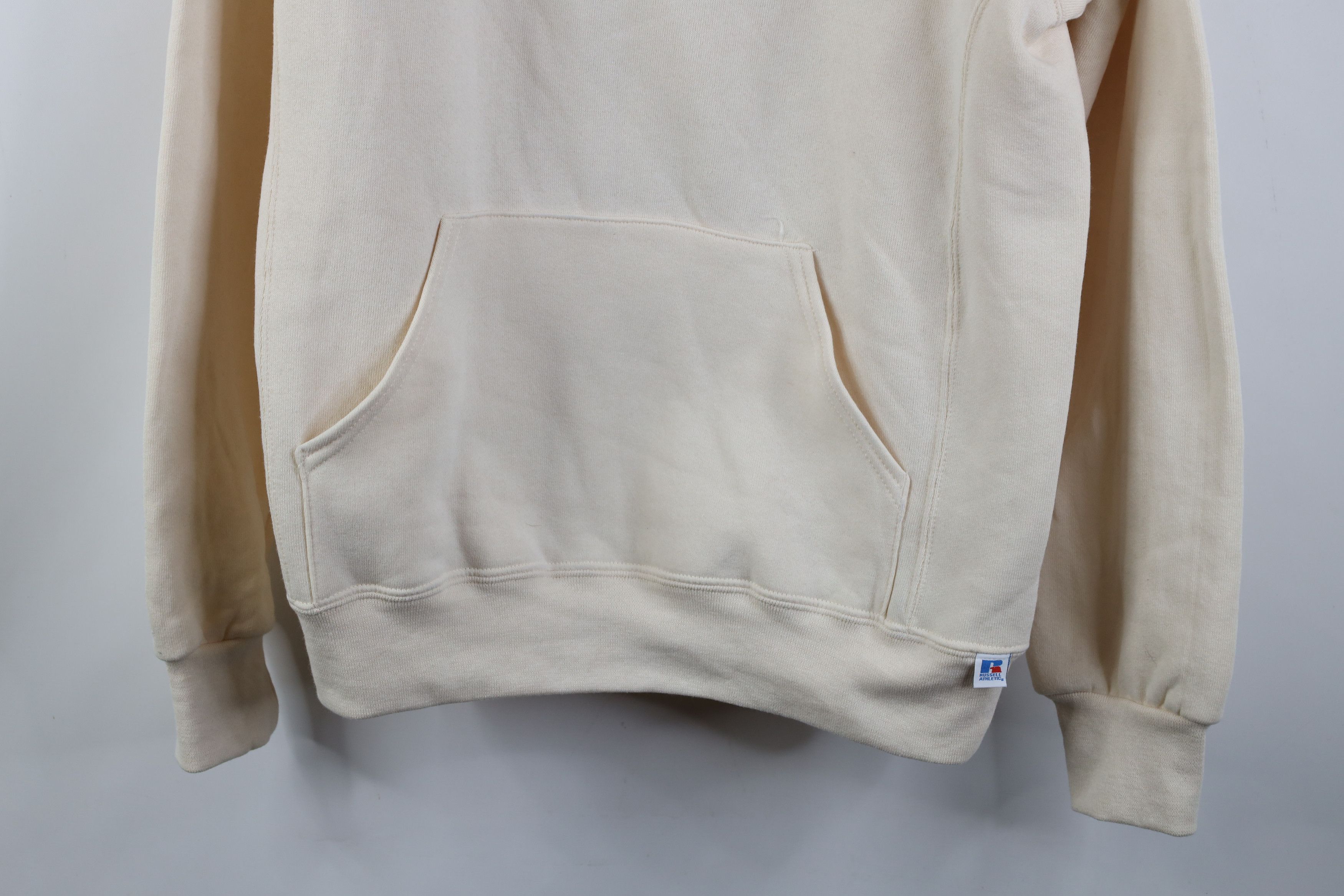 Russell Athletic Vintage 90s Y2K Russell Athletic Hoodie Sweatshirt Cream Size US M / EU 48-50 / 2 - 3 Thumbnail