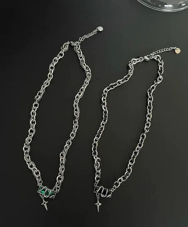 Jewelry Silver Chain Men's Necklace with Cross Pendant Size ONE SIZE - 4 Thumbnail