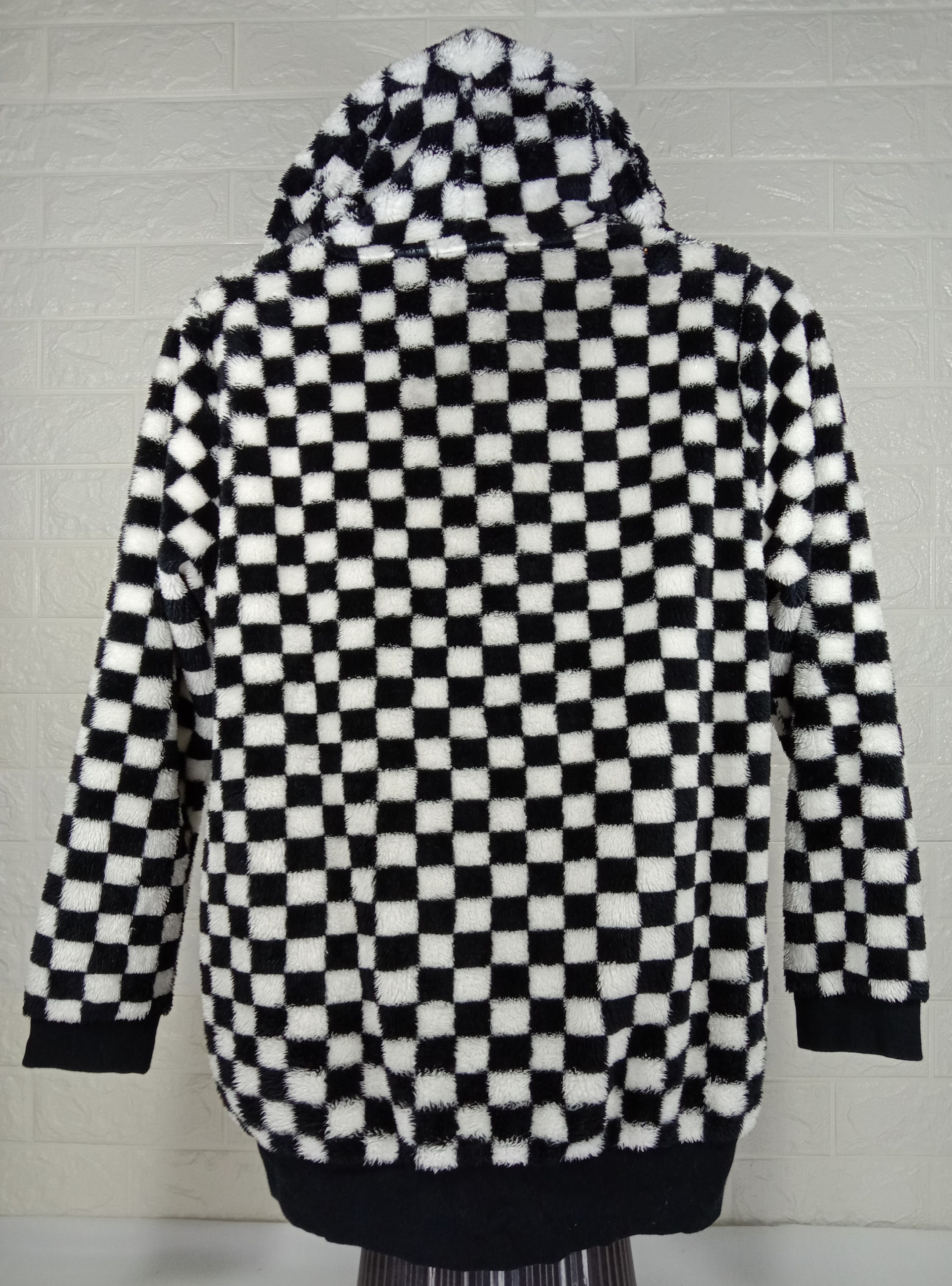 Japanese Brand Vintage Algonquins Checkered Floor Fleece Hoodie Sweatshirt Size US L / EU 52-54 / 3 - 4 Thumbnail