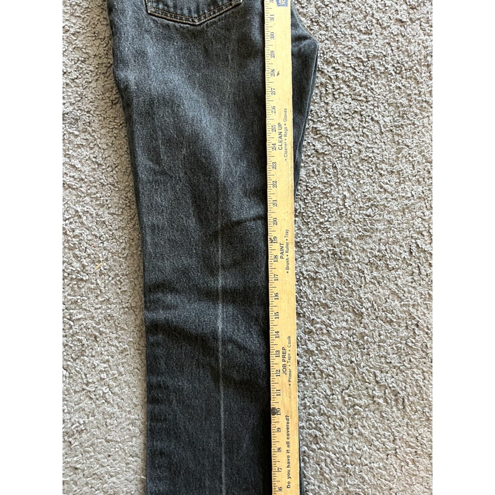 Vintage US Polo Association Black Denim Jeans Size 30x30 Straight Tapered Women's Size 30" / US 8 / IT 44 - 7 Thumbnail