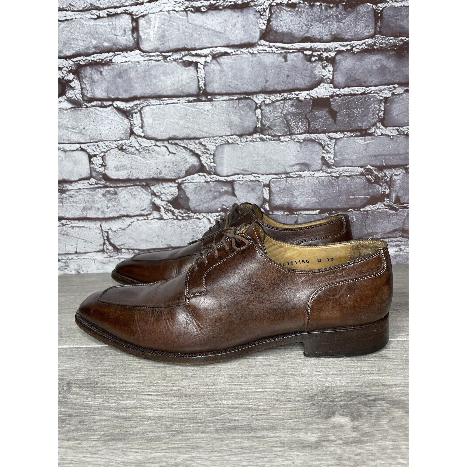Santoni Santoni Brown Leather Apron Toe Loafers Oxfords Dress Shoes Size US 10 / EU 43 - 1 Thumbnail