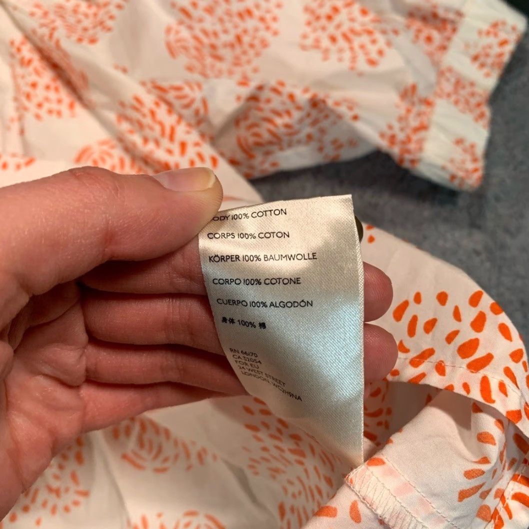 Anthropologie Anthropologie Blouse Orange Woman PP Petites White and Orange SP Moglea The art of Anthropologie Size XXS / US 00 / IT 34 - 7 Thumbnail