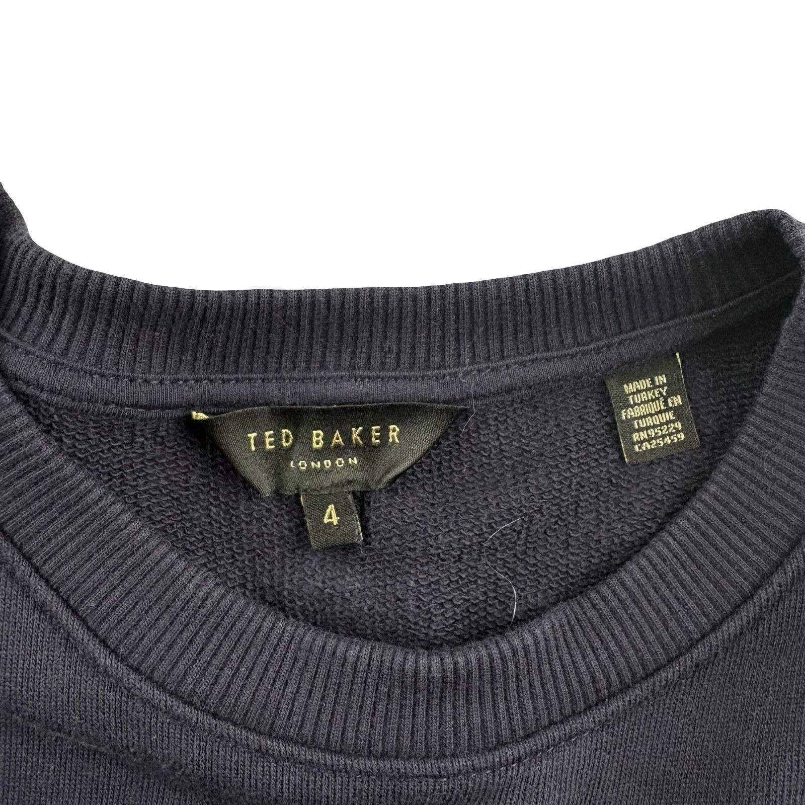 Ted Baker Ted Baker 100% Cotton Embroidered Crew Neck Sweatshirt Blue Size US XL / EU 56 / 4 - 4 Thumbnail