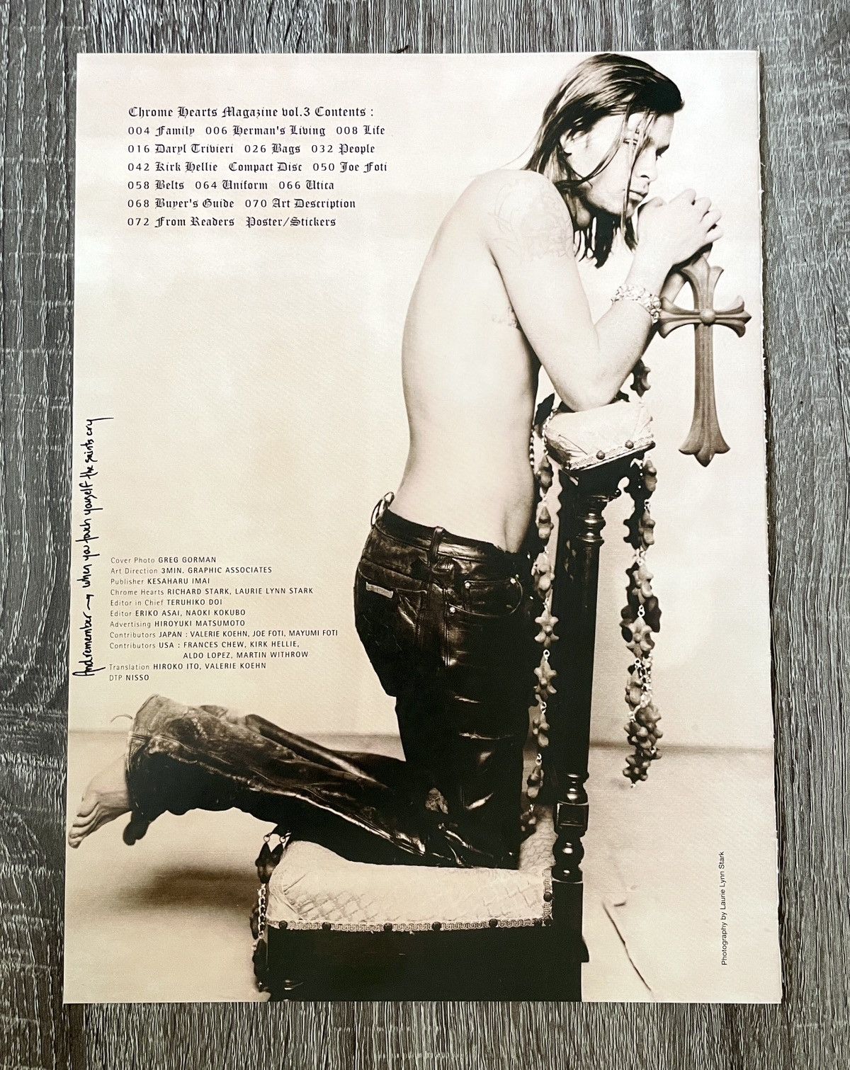 Chrome Hearts × Vintage Chrome Hearts close up 8x11 magazine cutout Poster Size ONE SIZE - 1 Thumbnail
