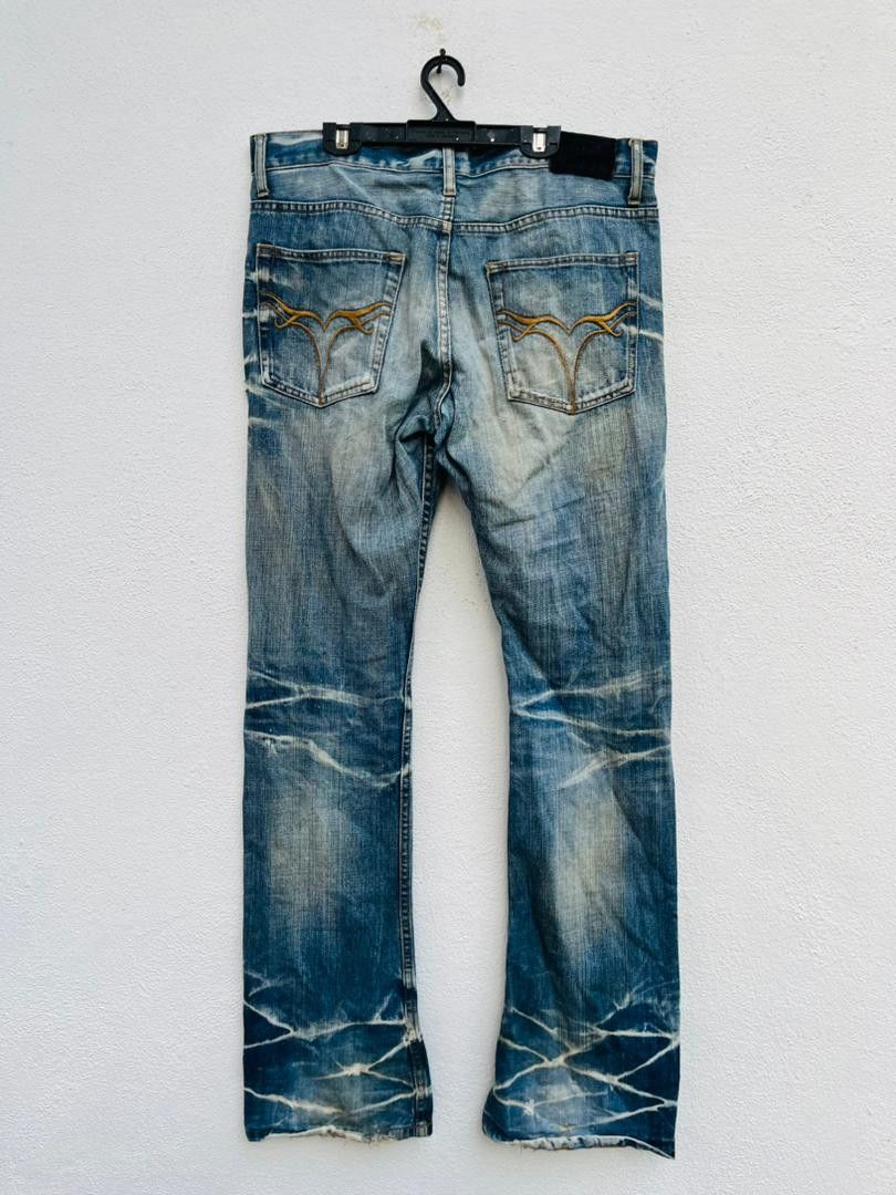Japanese Brand × Vintage Vintage Jackrose Distressed Japanese Bootcut Fashion Style Size US 33 - 2 Thumbnail