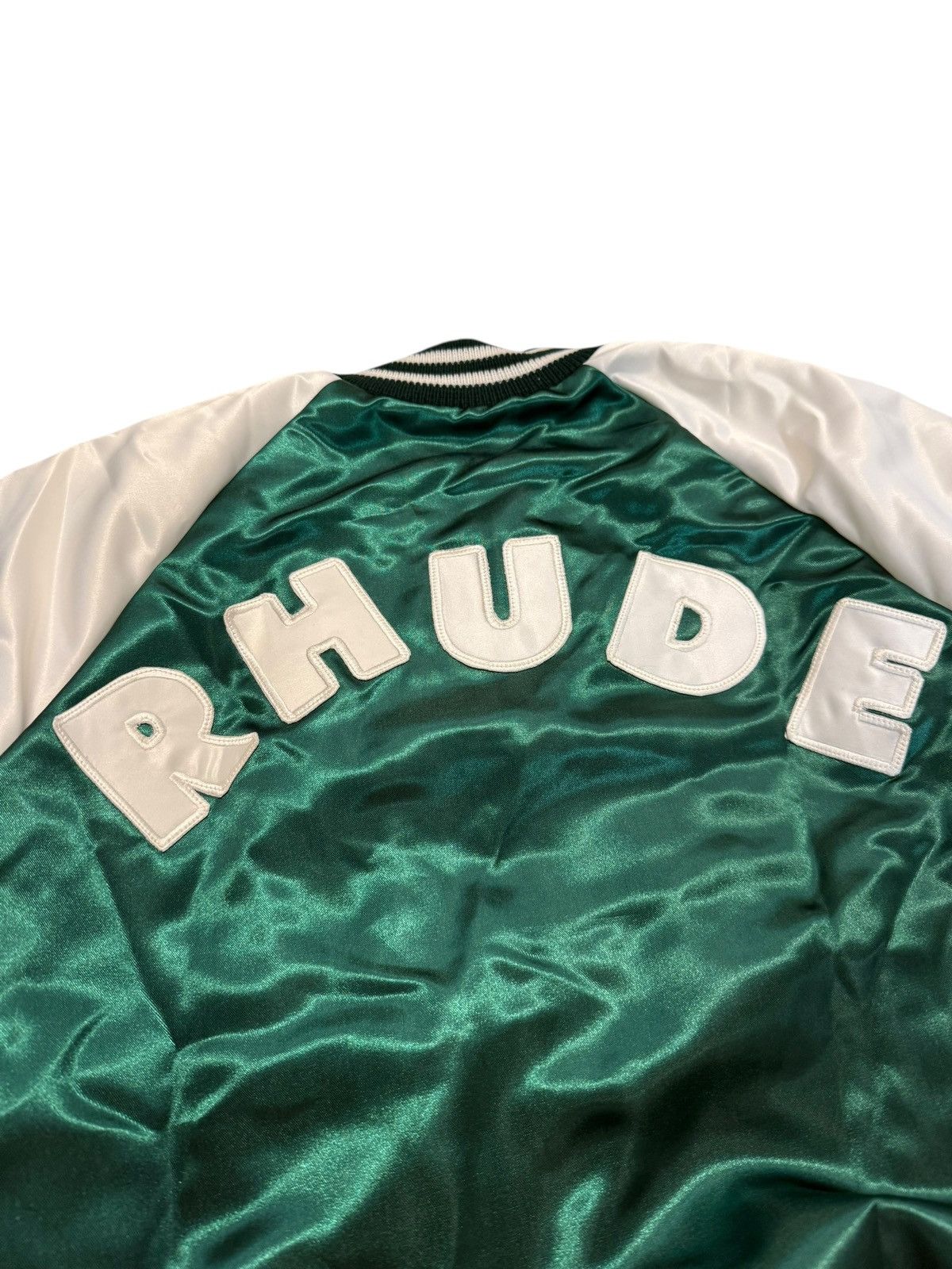 Rhude Rhaider Souvenir Bomber Jacket Green Size US S / EU 44-46 / 1 - 3 Thumbnail