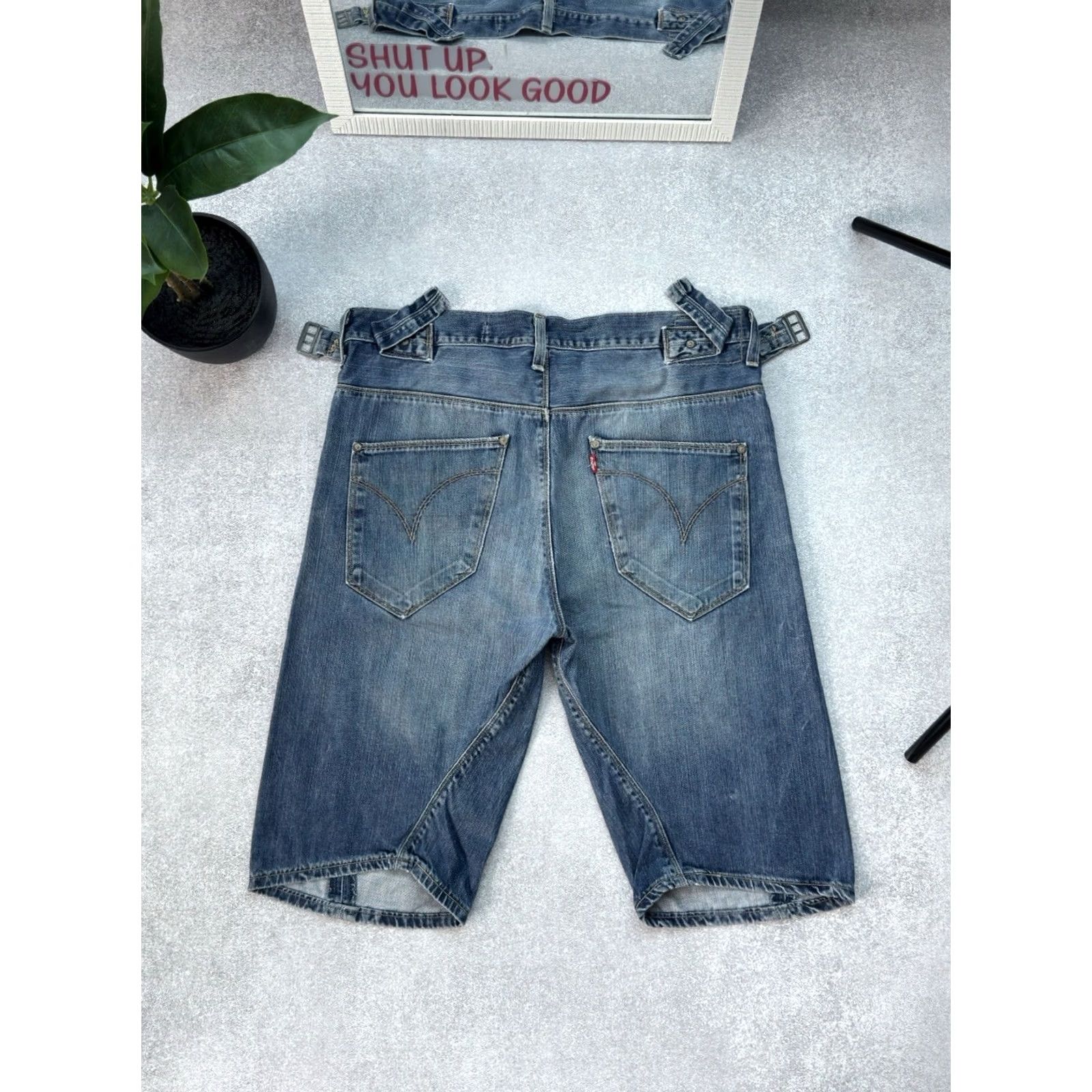 Denime VINTAGE Levis Engineered Jeans Denim Shorts Men M Classic Casual Blue 90s Streetwear Jeans Shorts Levis Engineered Mens M Denim Shorts Size US 31 - 2 Thumbnail