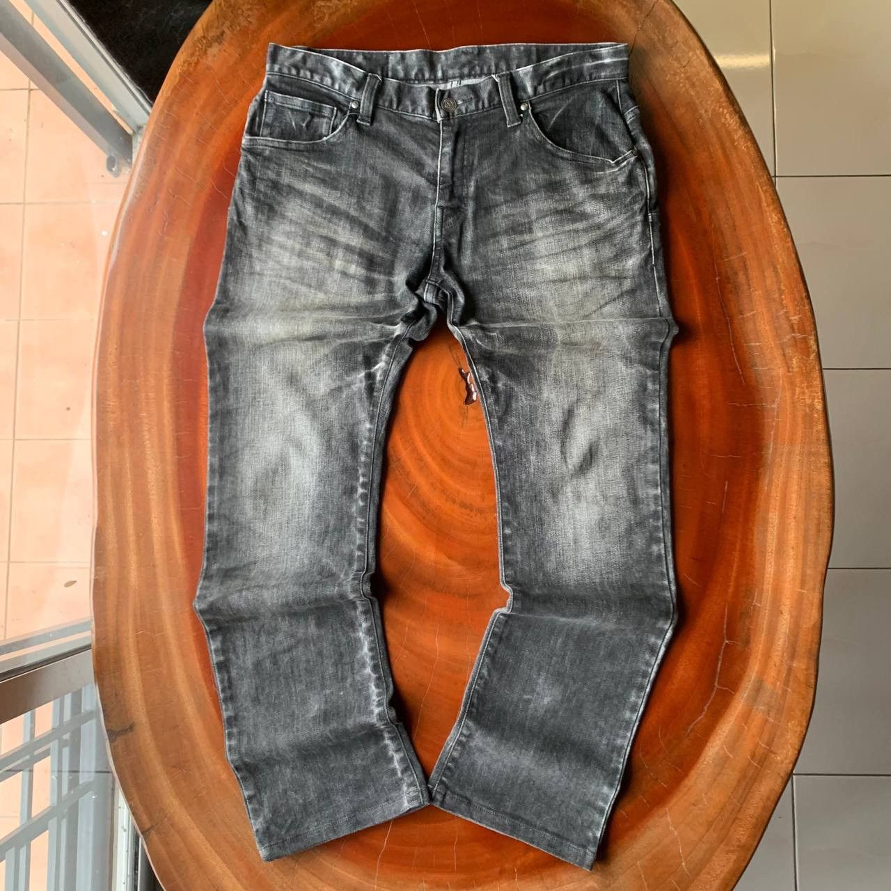 Tornado Mart 💥Archival💥 Tornado Mart Black Stone Washed Denim Pants Size US 33 - 1 Thumbnail