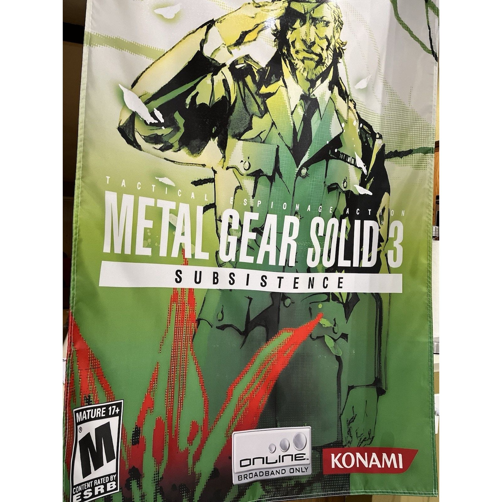 Playstation Metal Gear Solid 3 Subsistence 5' Flag Sony PlayStation 2 Size ONE SIZE - 2 Thumbnail
