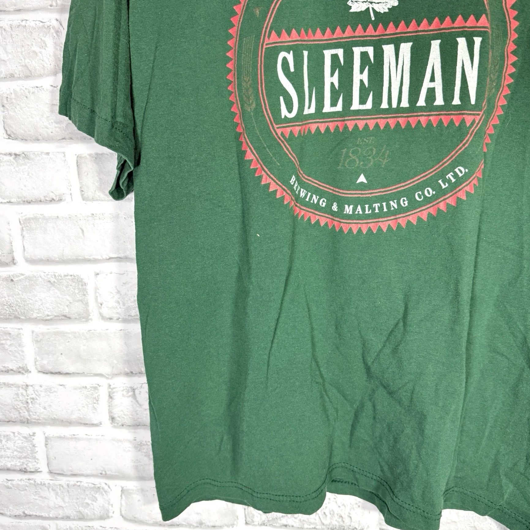 Soffe VTG Soffe Shirt USA Sleeman Brewing T-Shirt XL Green Mens Single Stitch) Size US XL / EU 56 / 4 - 3 Thumbnail