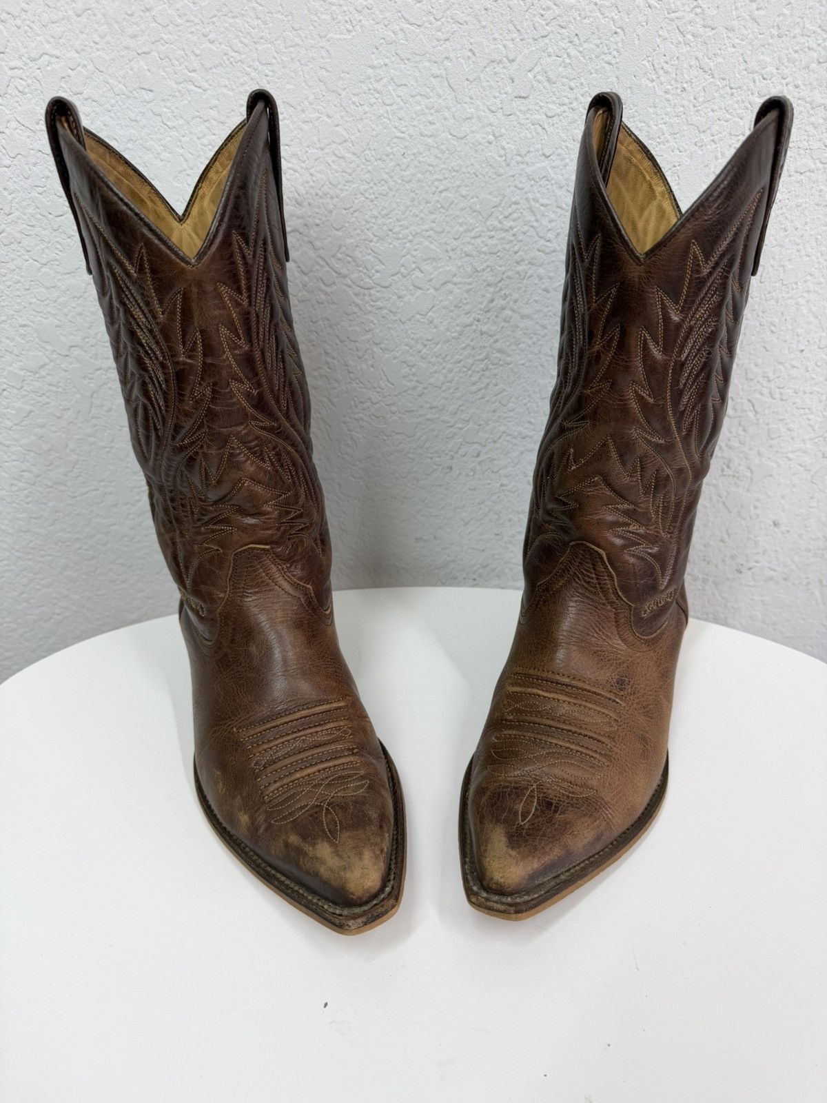 Sancho Boots Vintage AS 98 Guidi Style Cowboy High Leather Biker Boots Size US 7.5 / EU 40-41 - 3 Thumbnail