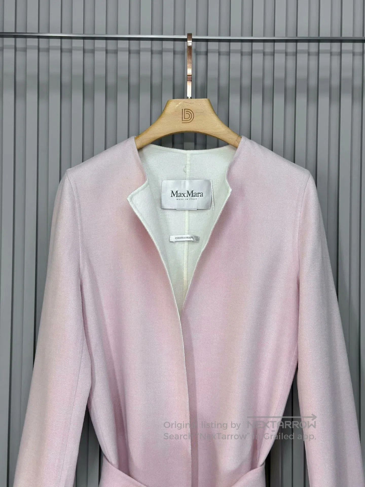 Max Mara MaxMara Pink Wool Coat with Belt. Size S / US 4 / IT 40 - 4 Thumbnail